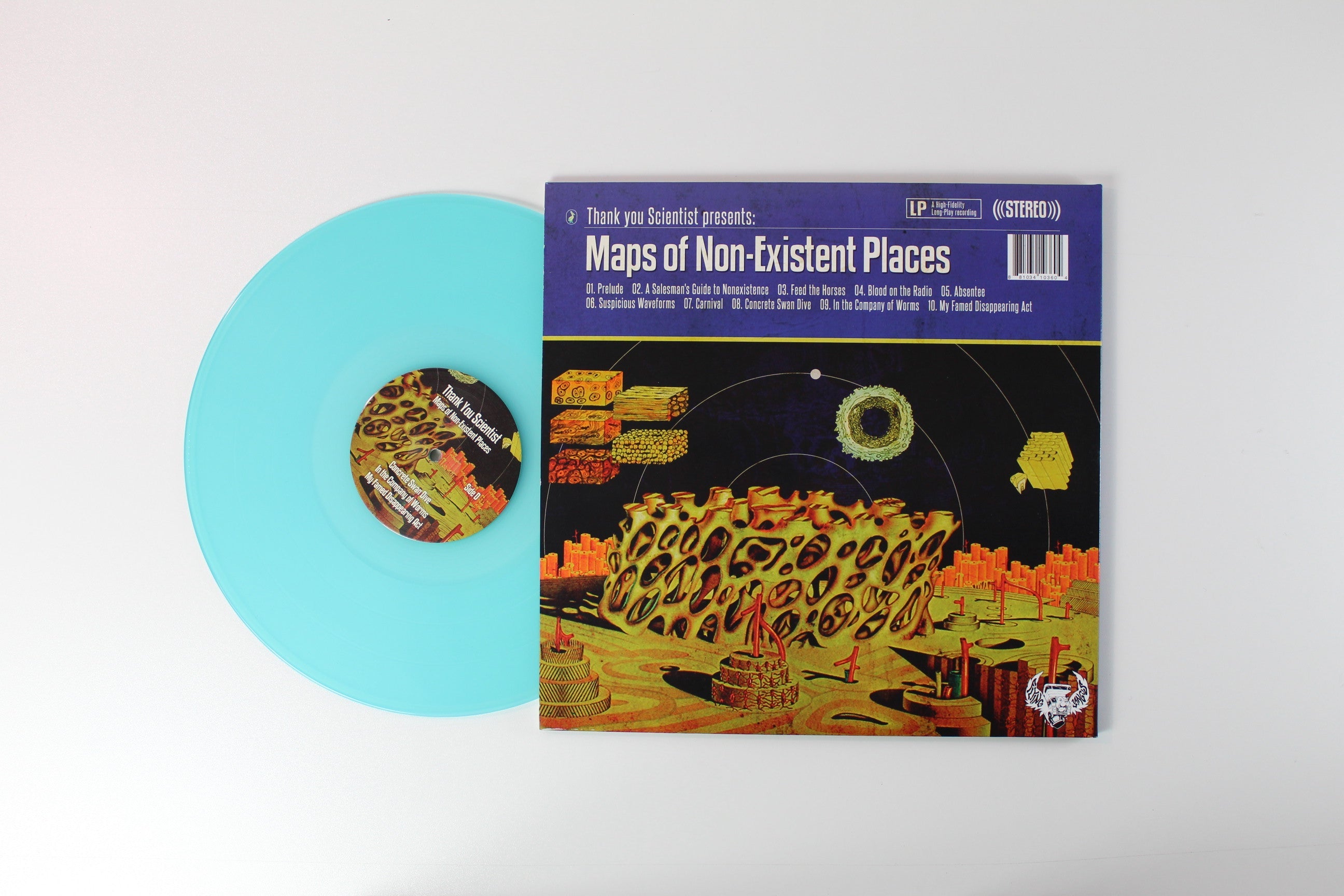 Thank You Scientist - Maps of Non-Existent Places on Flying Jangus Ltd Translucent Orange / Blue Vinyl Reissue