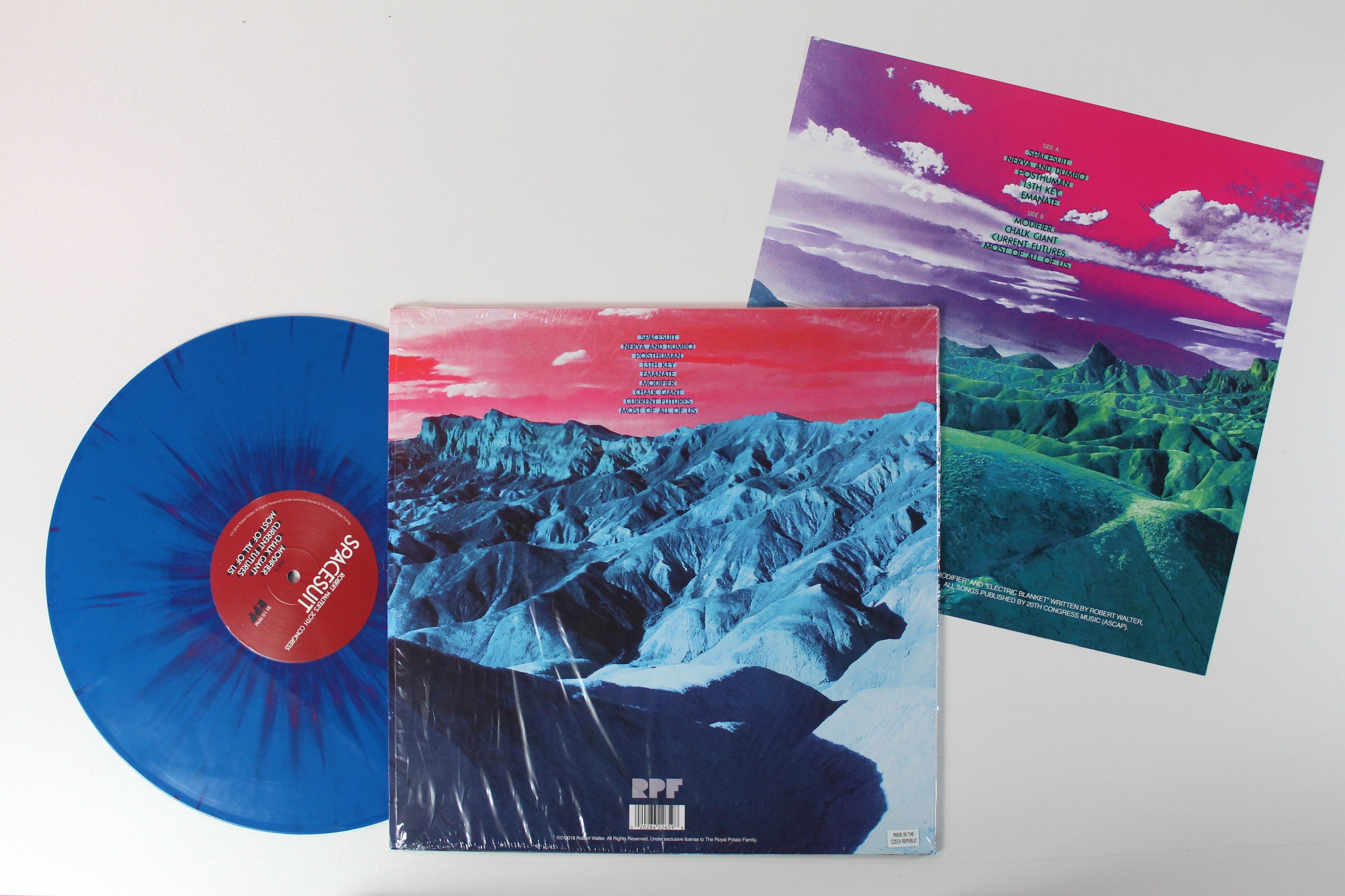 Robert Walter's 20th Congress - Spacesuit on Royal Potato Ltd Blue With Red Splatter