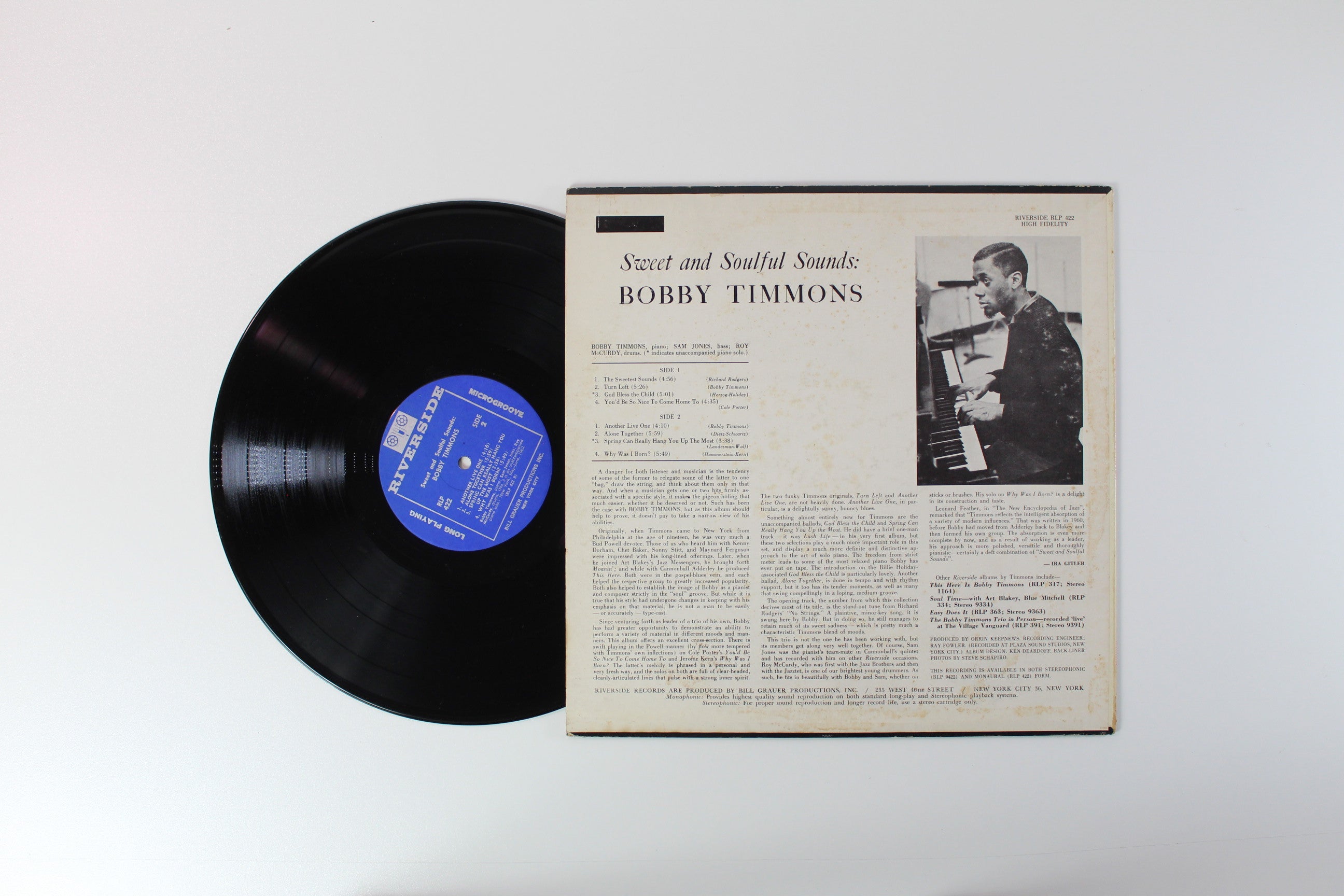 Bobby Timmons - Sweet and Soulful Sounds on Riverside Mono