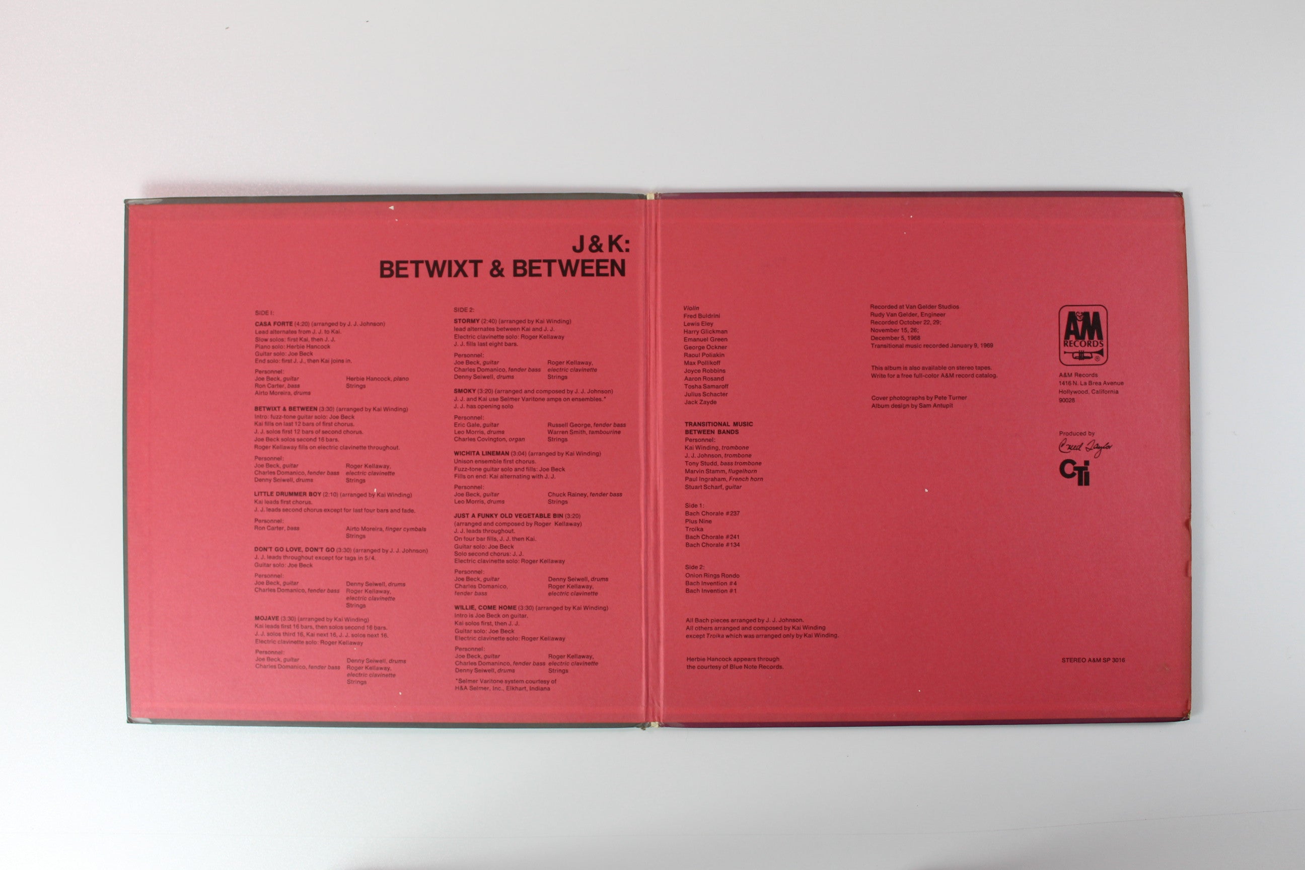 J.J. Johnson, Kai Winding - Betwixt & Between on A&M Promo