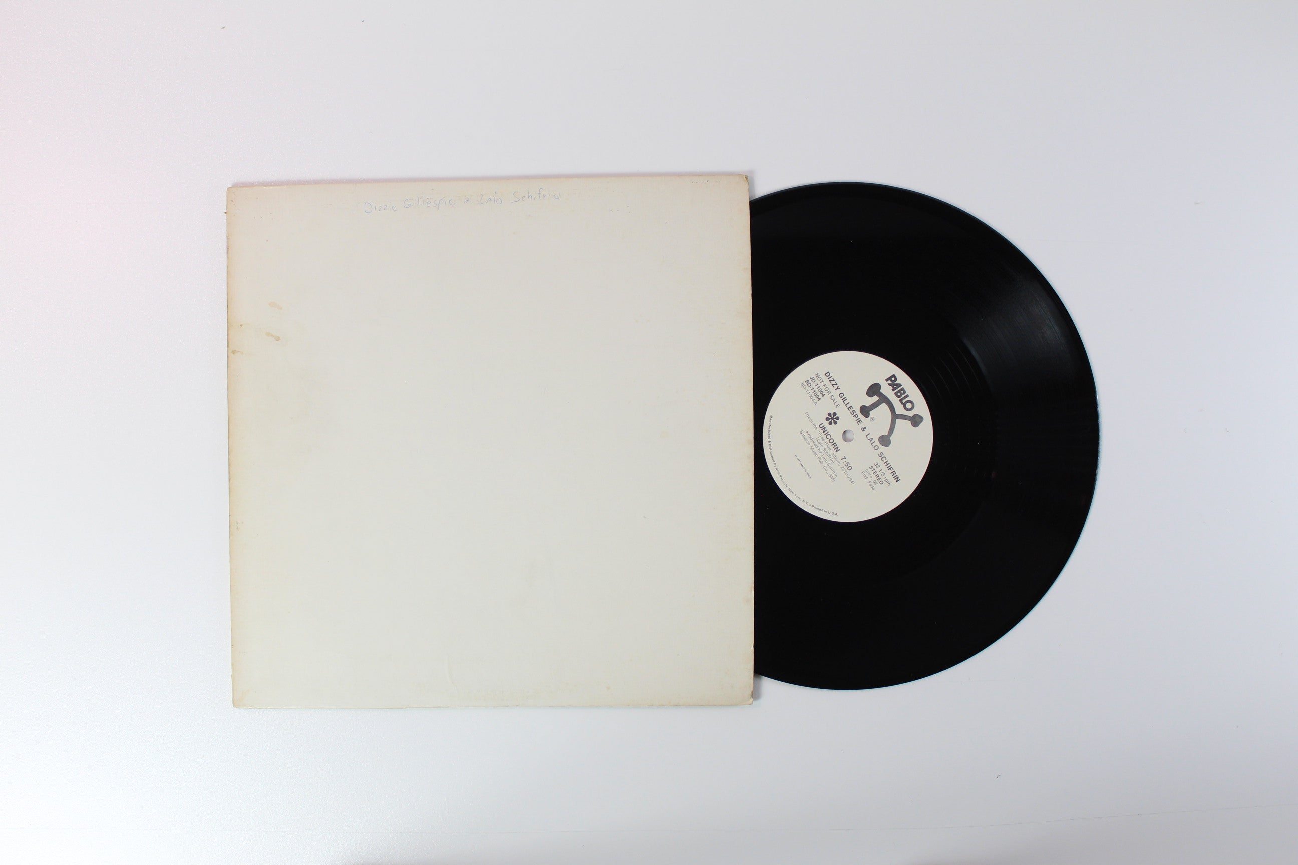 Dizzy Gillespie / Lalo Schifrin - Unicorn on Pablo Promo 12" Single
