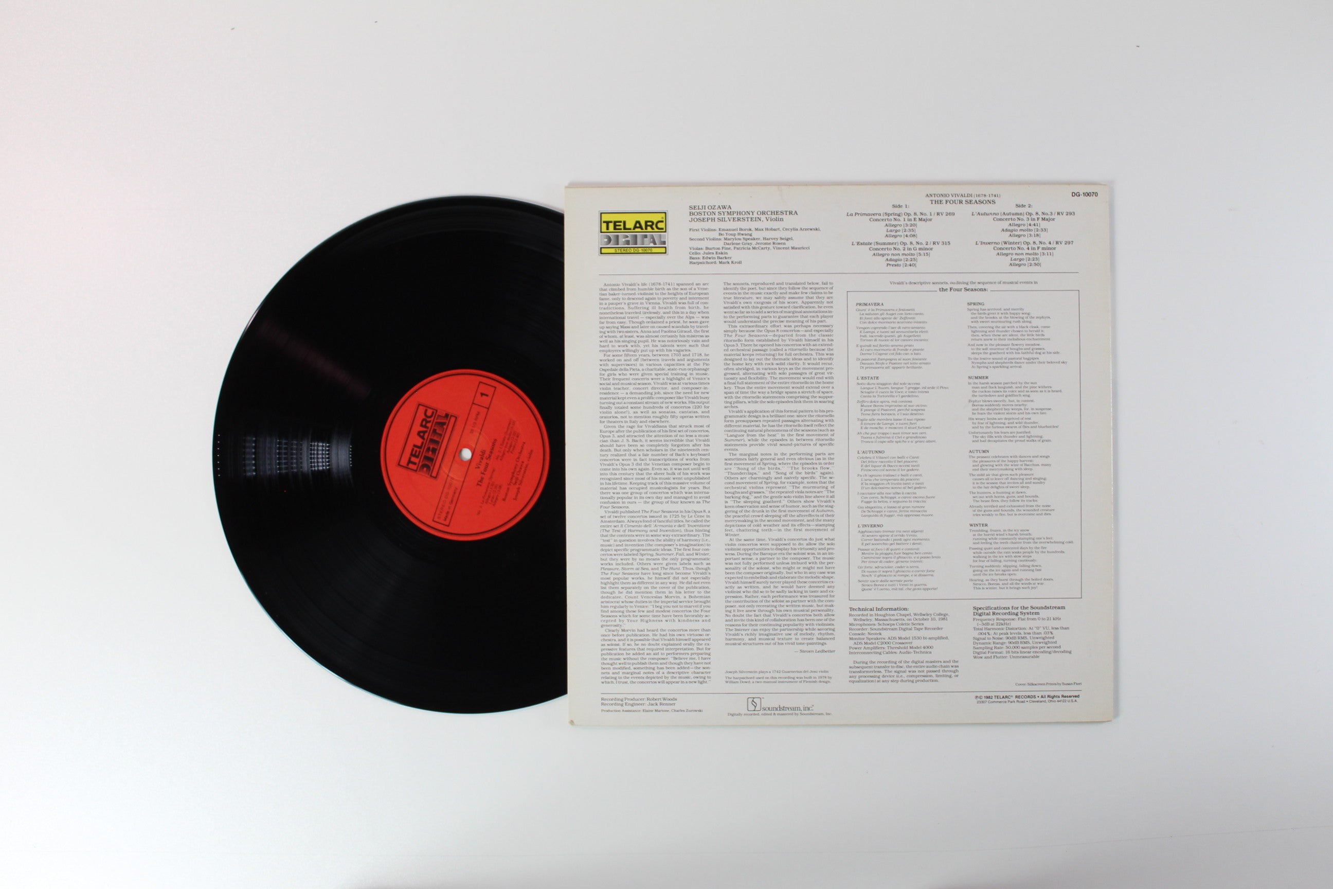 Antonio Vivaldi, Seiji Ozawa, Boston Symphony Orchestra, Joseph Silverstein - The Four Seasons on Telarc Digital