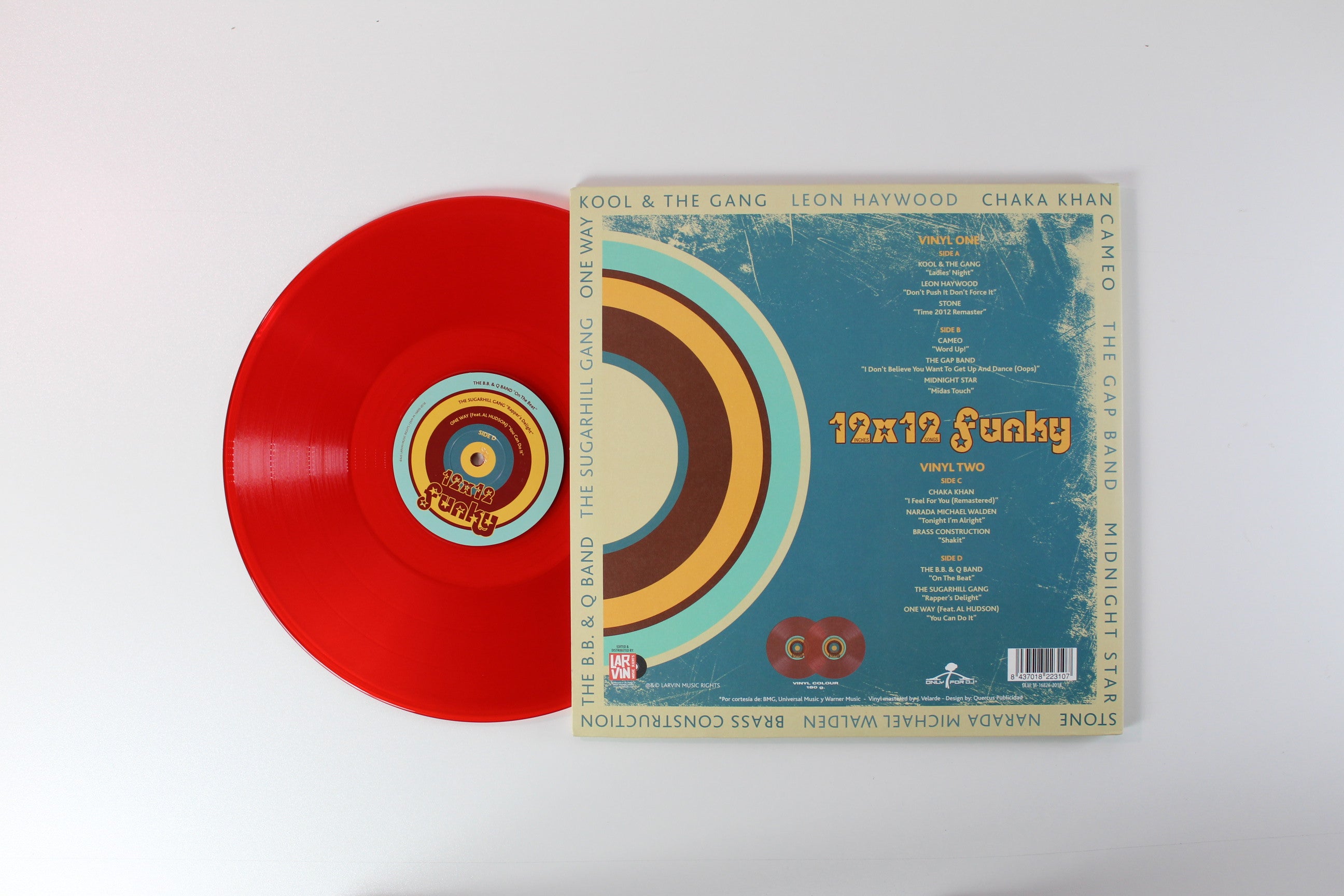 Various - 12x12 Funky on Larvin Music Rights Red Vinyl
