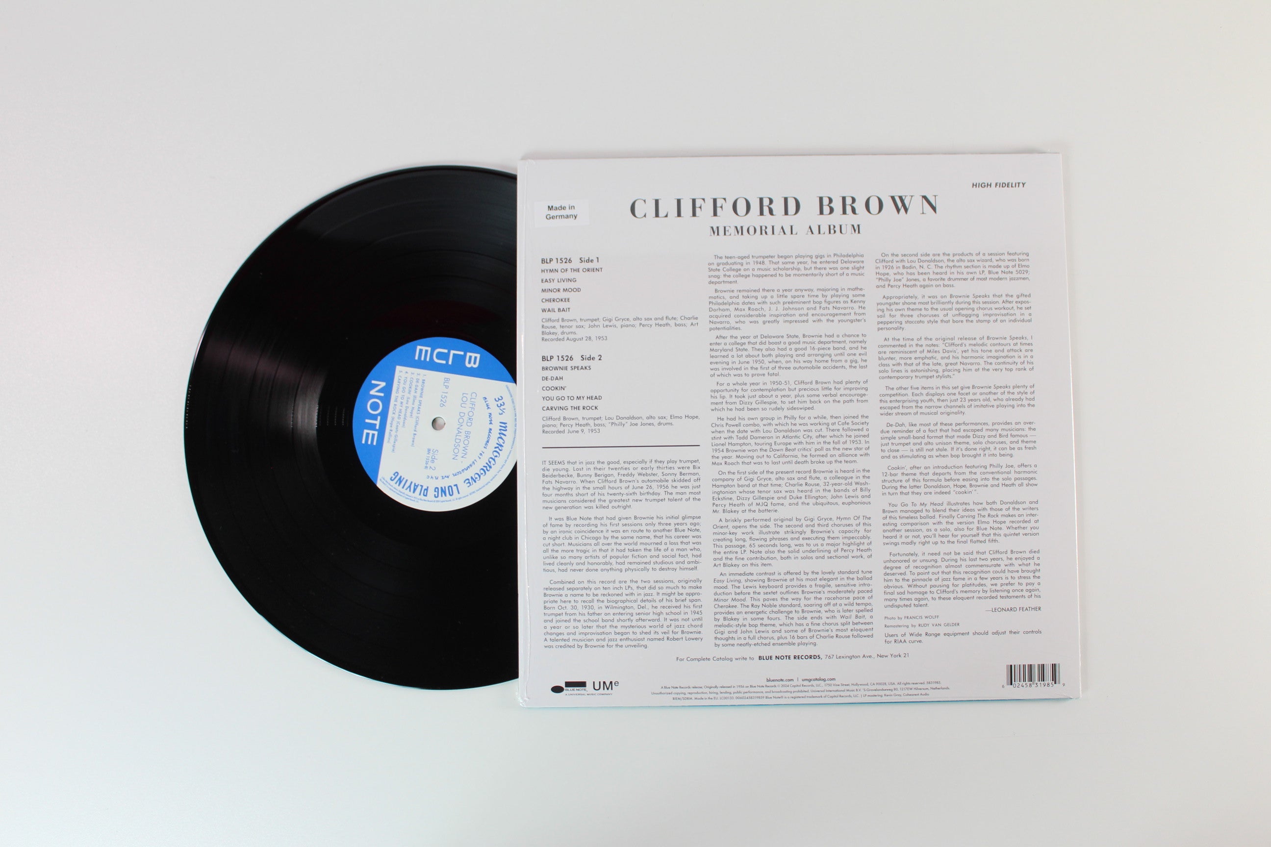 Clifford Brown - Memorial Album on Blue Note Classic Vinyl Series