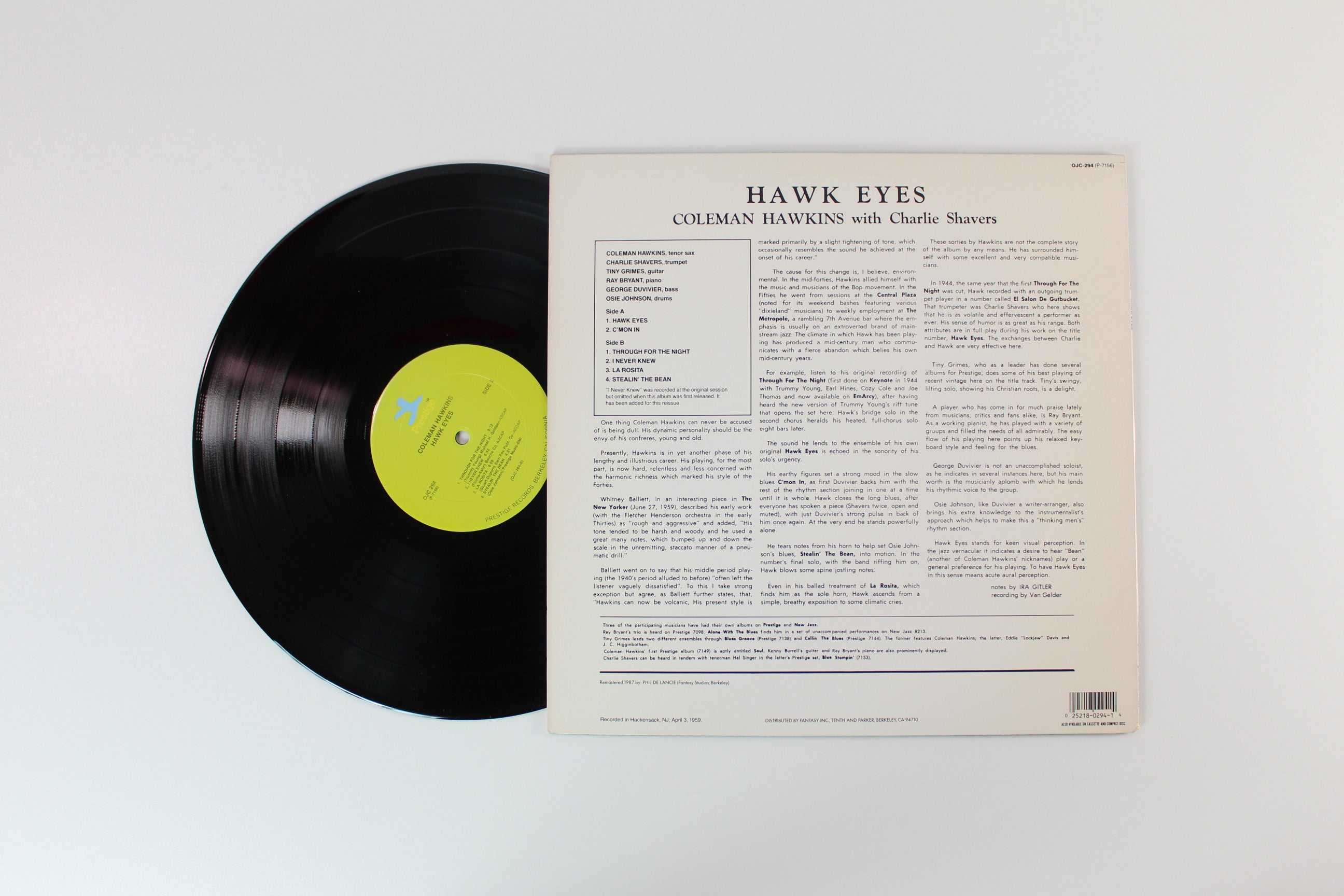 Coleman Hawkins - Hawk Eyes! on Original Jazz Classics