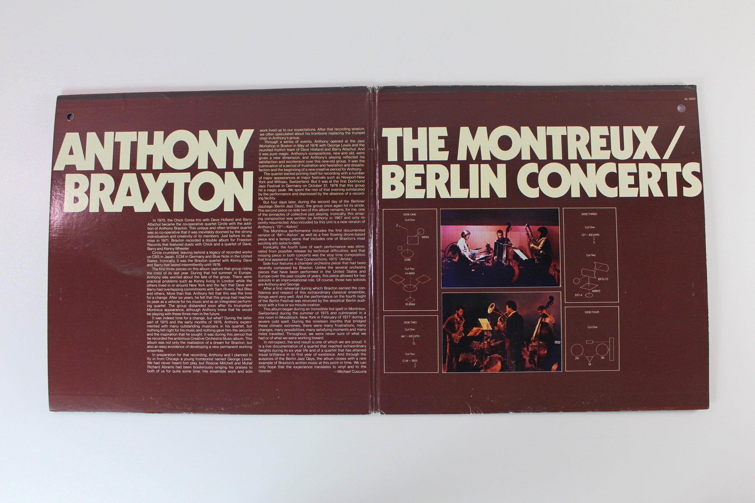 Anthony Braxton - The Montreux / Berlin Concerts on Arista - Promo