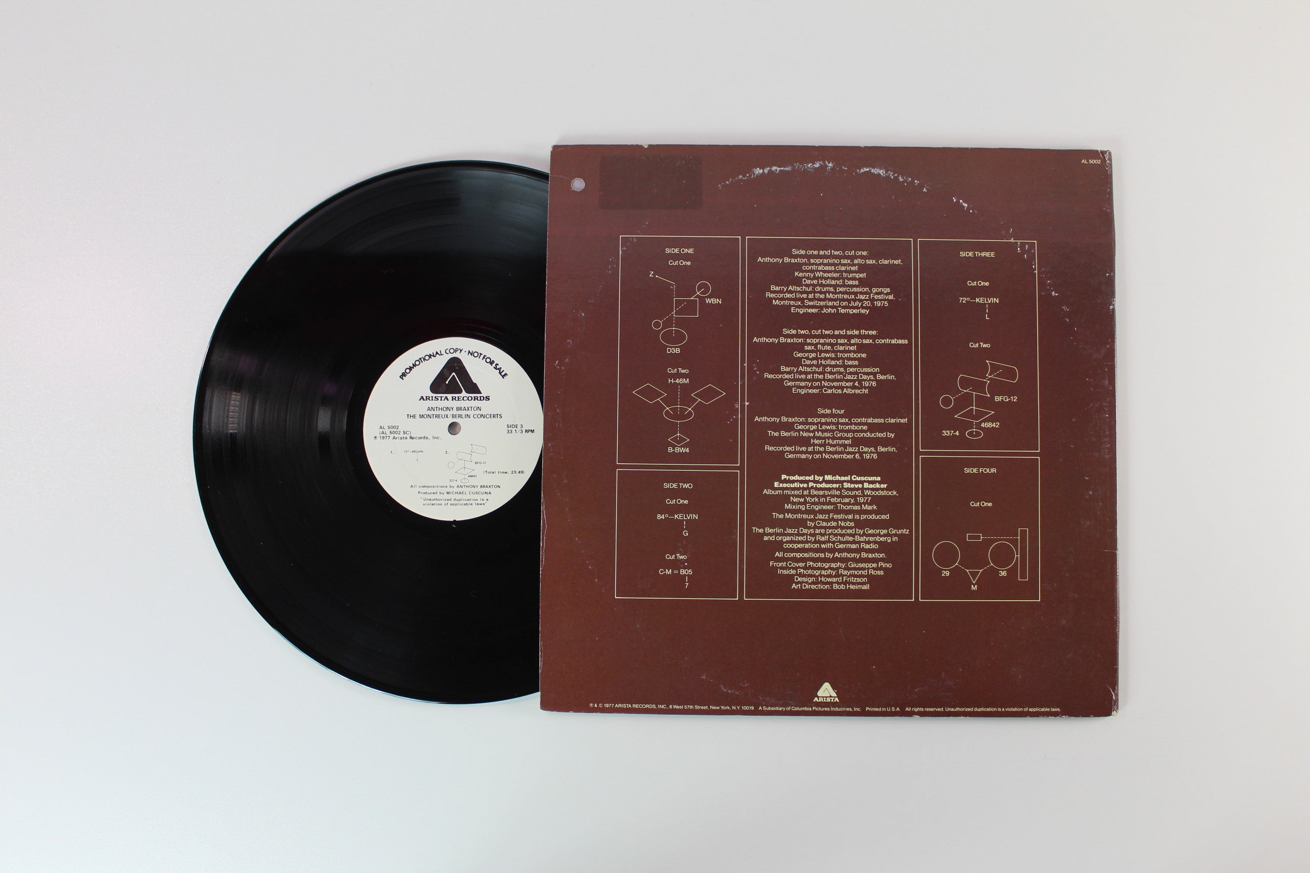 Anthony Braxton - The Montreux / Berlin Concerts on Arista - Promo