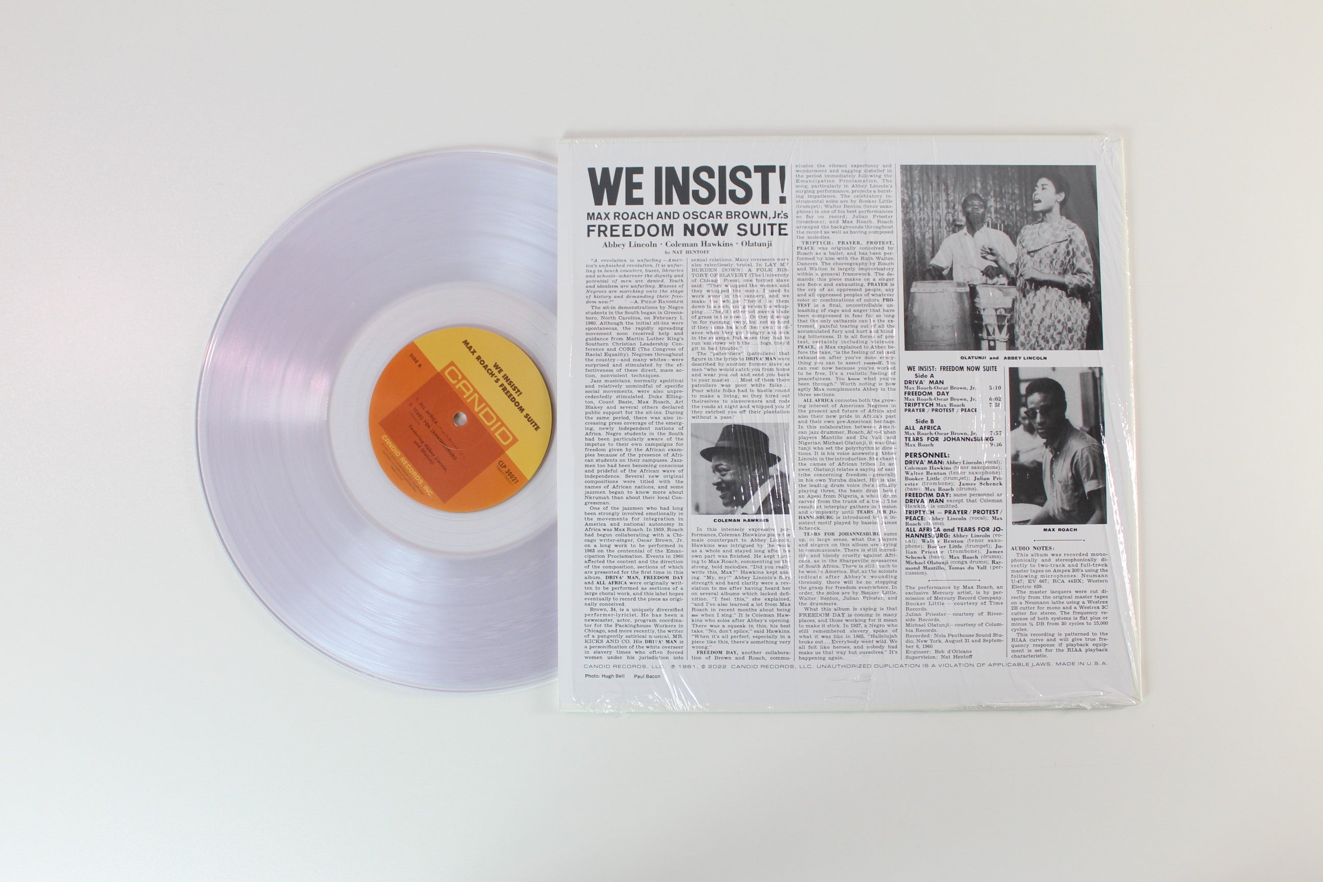 Max Roach - We Insist! Max Roach's Freedom Now Suite on Candid Reissue Clear Vinyl