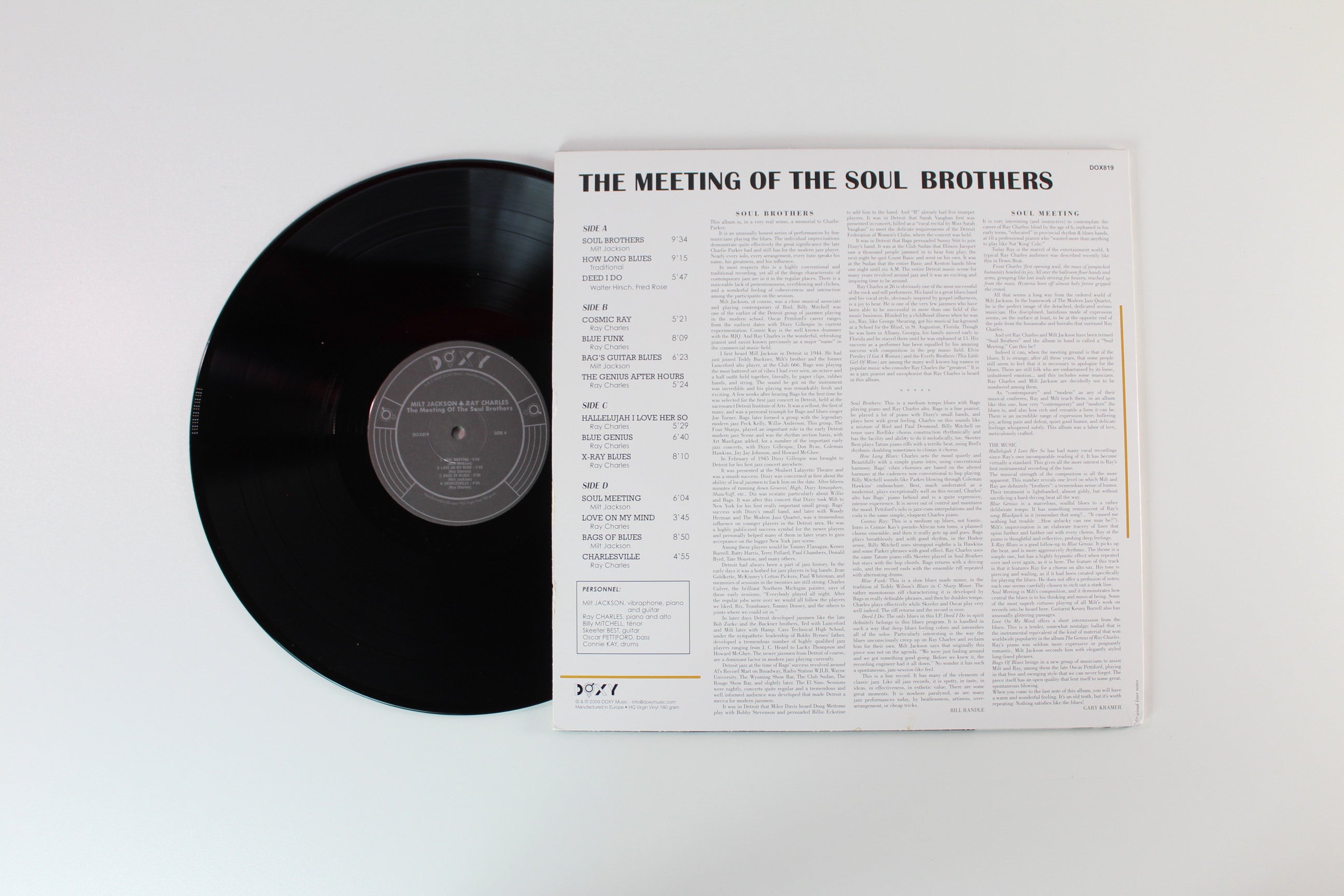 Milt Jackson - The Meeting Of The Soul Brothers on Doxy Music