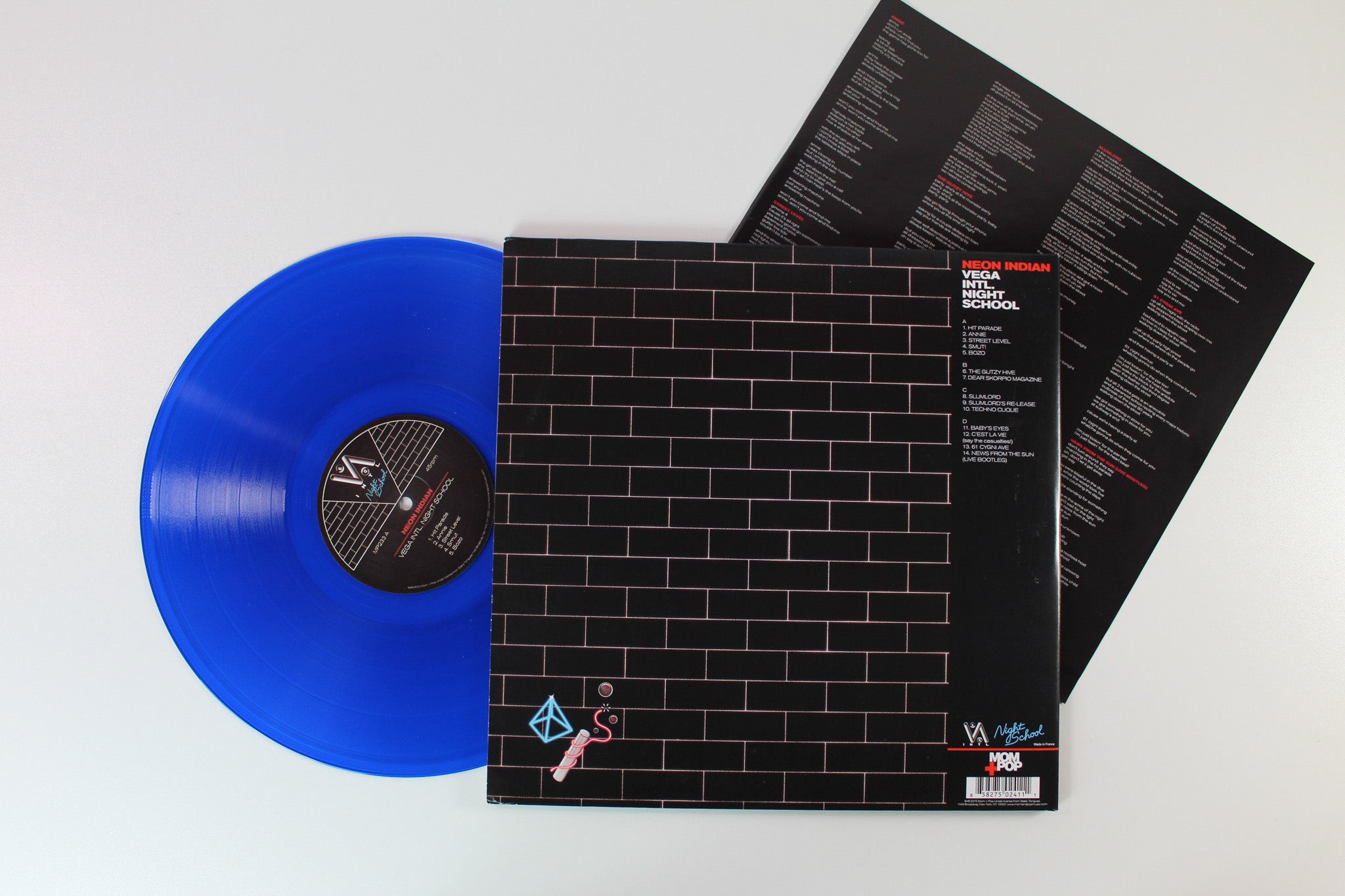 Neon Indian - Vega Intl. Night School on Mom + Pop Ltd 45 RPM Cobalt Blue Vinyl Reissue