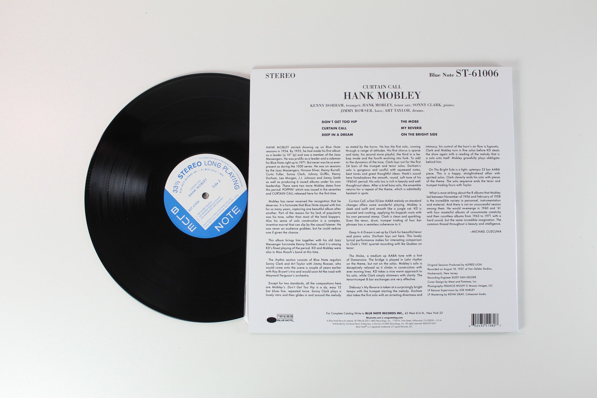 Hank Mobley - Curtain Call on Blue Note Tone Poet Series Reissue