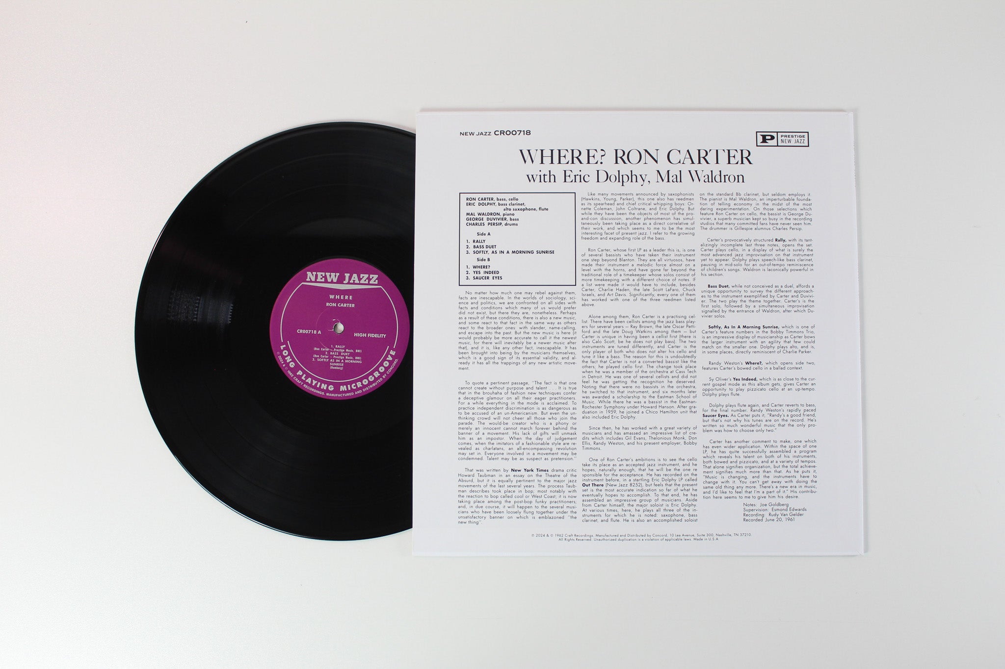 Ron Carter - Where? on Craft Recordings OJC Reissue