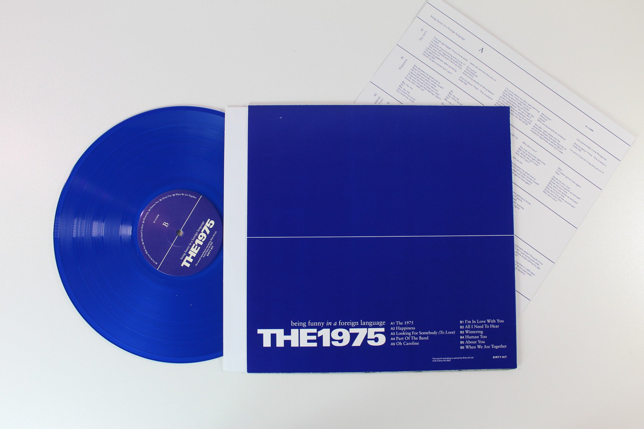 The 1975 - Being Funny In A Foreign Language on Dirty Hit Ltd Transparent Blue