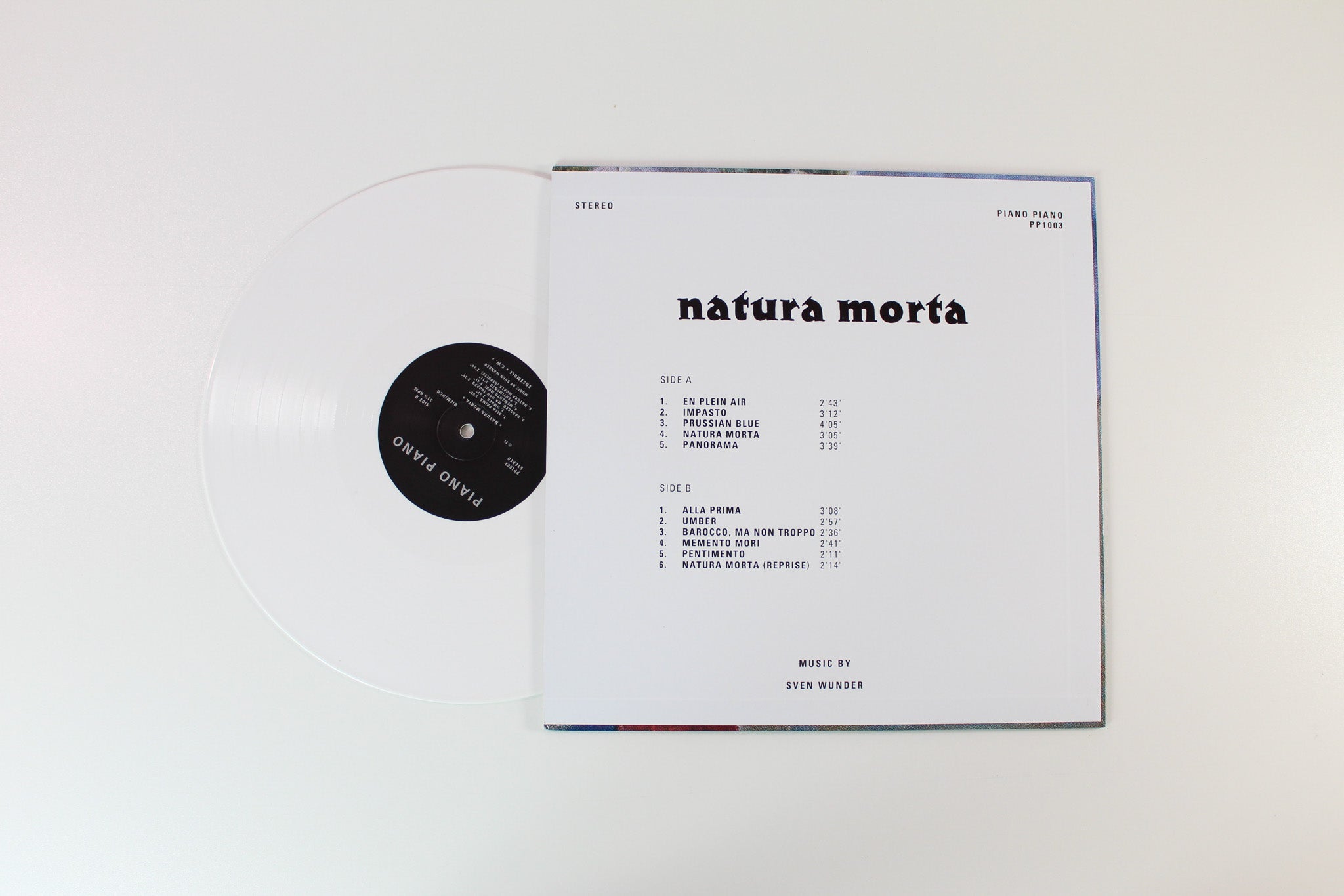 Sven Wunder - Natura Morta on Piano Piano Ltd White Vinyl