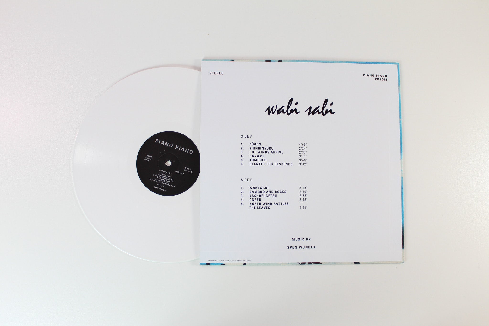 Sven Wunder - Wabi Sabi on Piano Piano Ltd White Vinyl Reissue