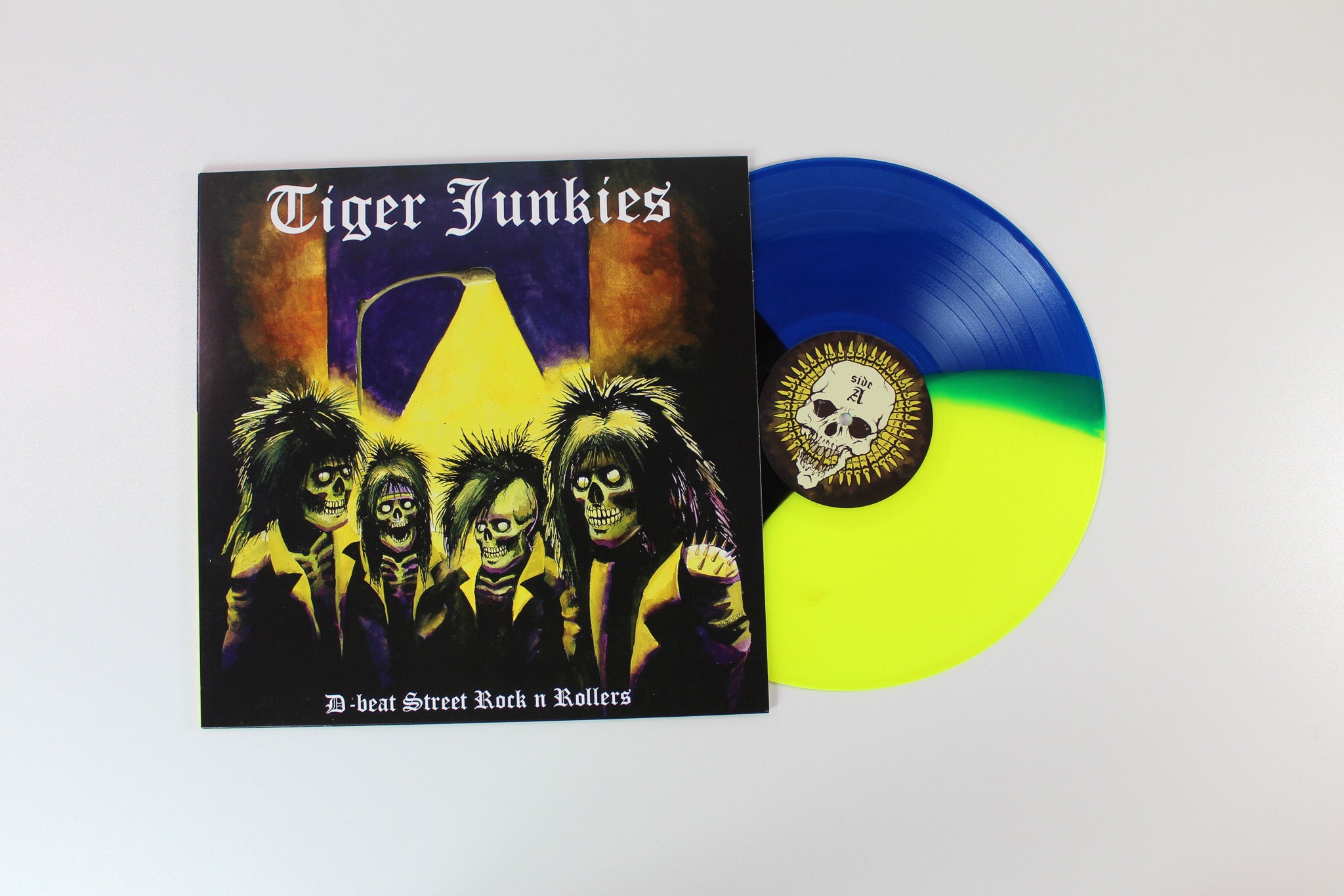 Tiger Junkies - D-Beat Street Rock N Rollers on Hells Headbangers Tri-Color Blue Green Black