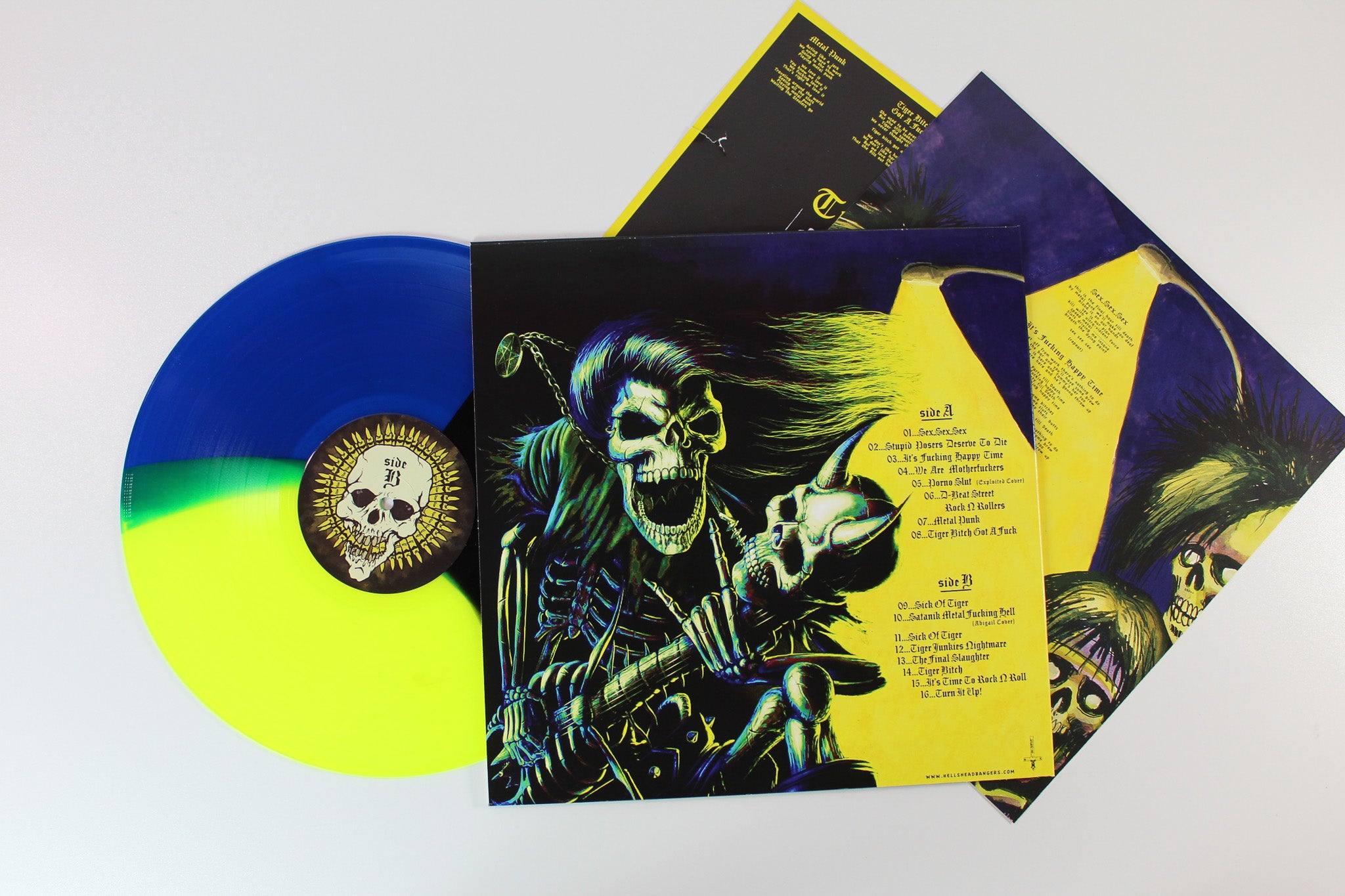 Tiger Junkies - D-Beat Street Rock N Rollers on Hells Headbangers Tri-Color Blue Green Black
