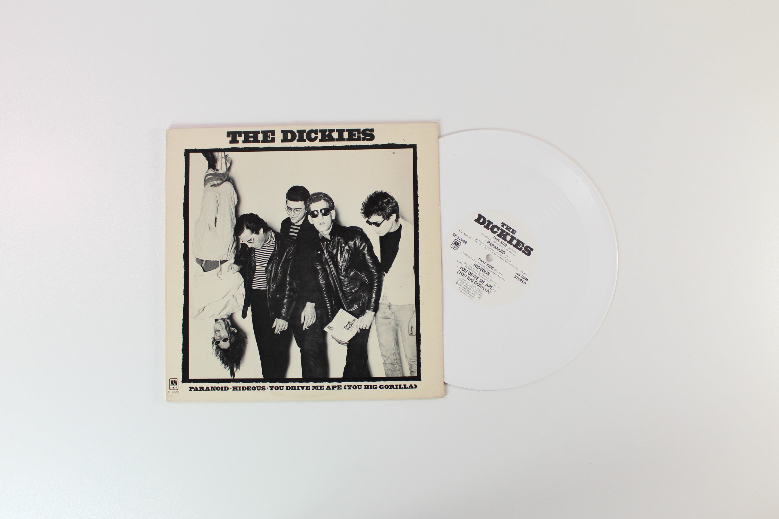 The Dickies - Paranoid ▪ Hideous ▪ You Drive Me Ape (You Big Gorilla) on A&M Records - 10" White Vinyl