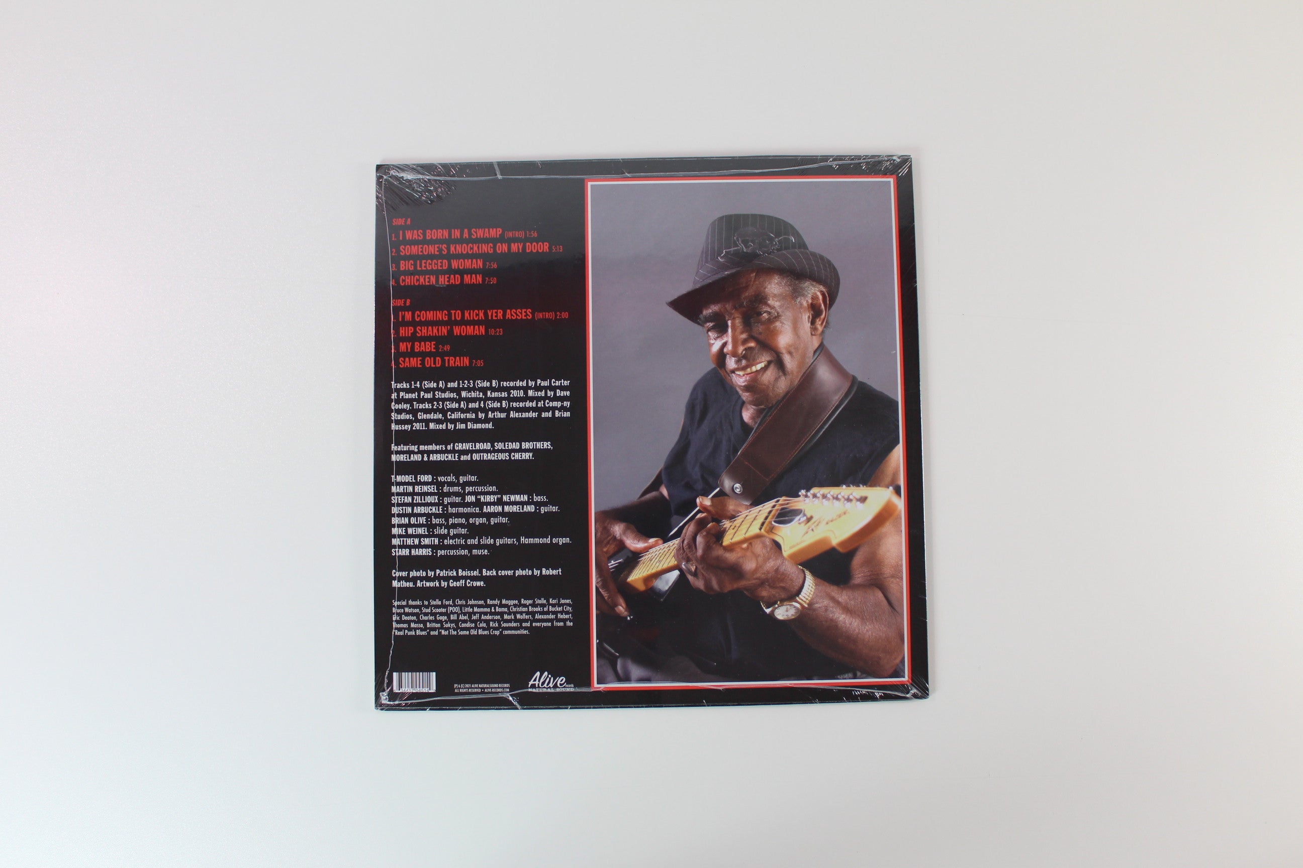 T-Model Ford - I Was Born In A Swamp on Alive Naturalsound Records - Red Vinyl Sealed