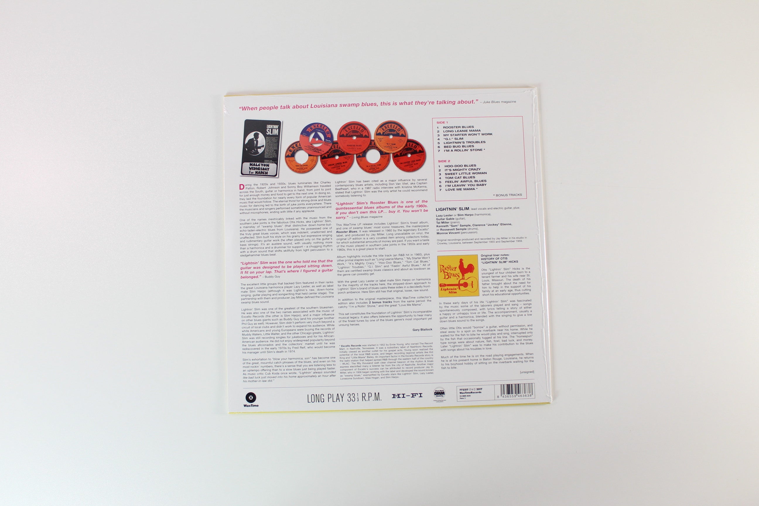 Lightning Slim - Rooster Blues on WaxTime - Sealed