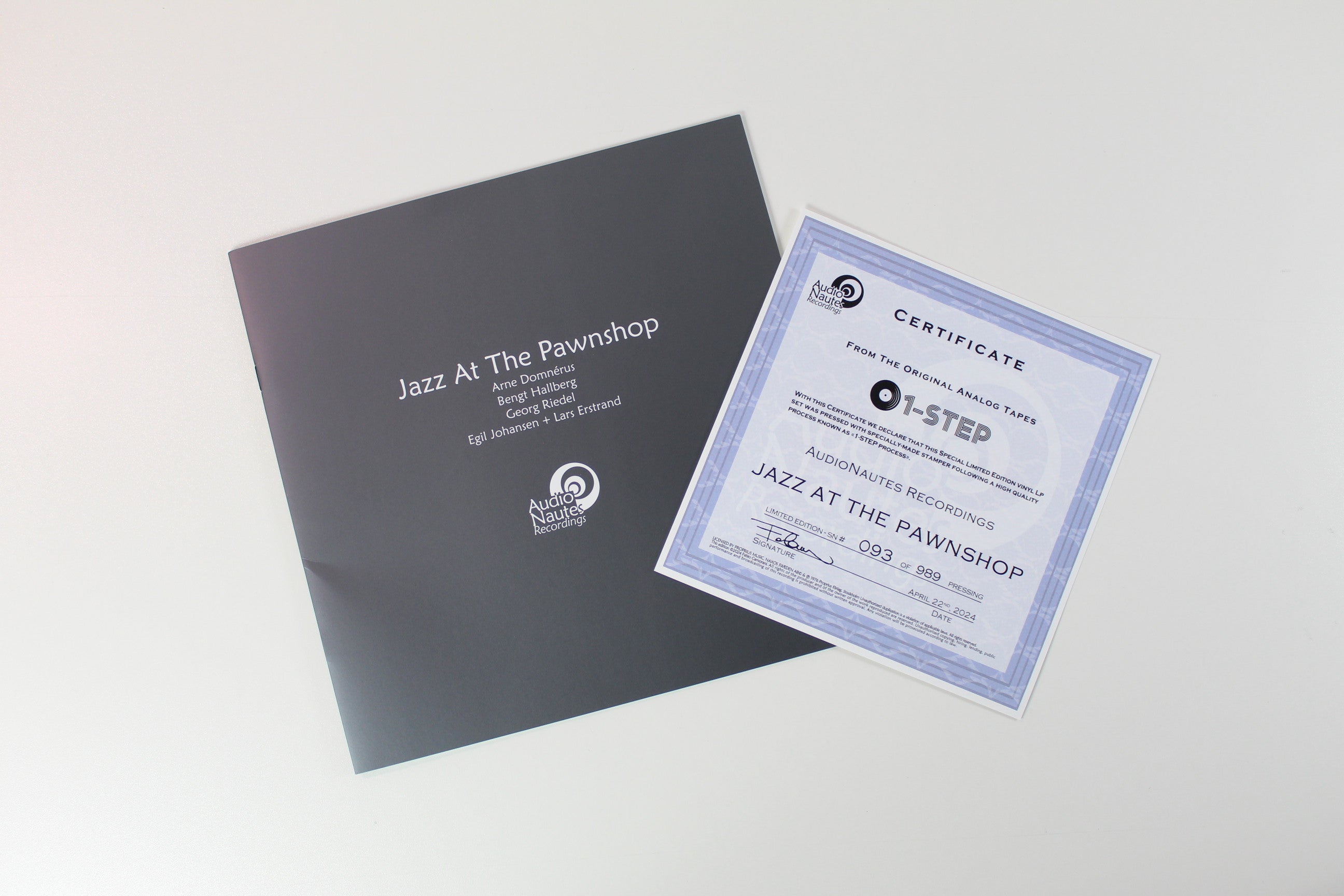 Arne Domnérus, Bengt Hallberg, Georg Riedel, Egil Johansen, Lars Erstrand - Jazz At The Pawnshop on AudioNautes Ltd Numbered 1 Step Reissue Box Set