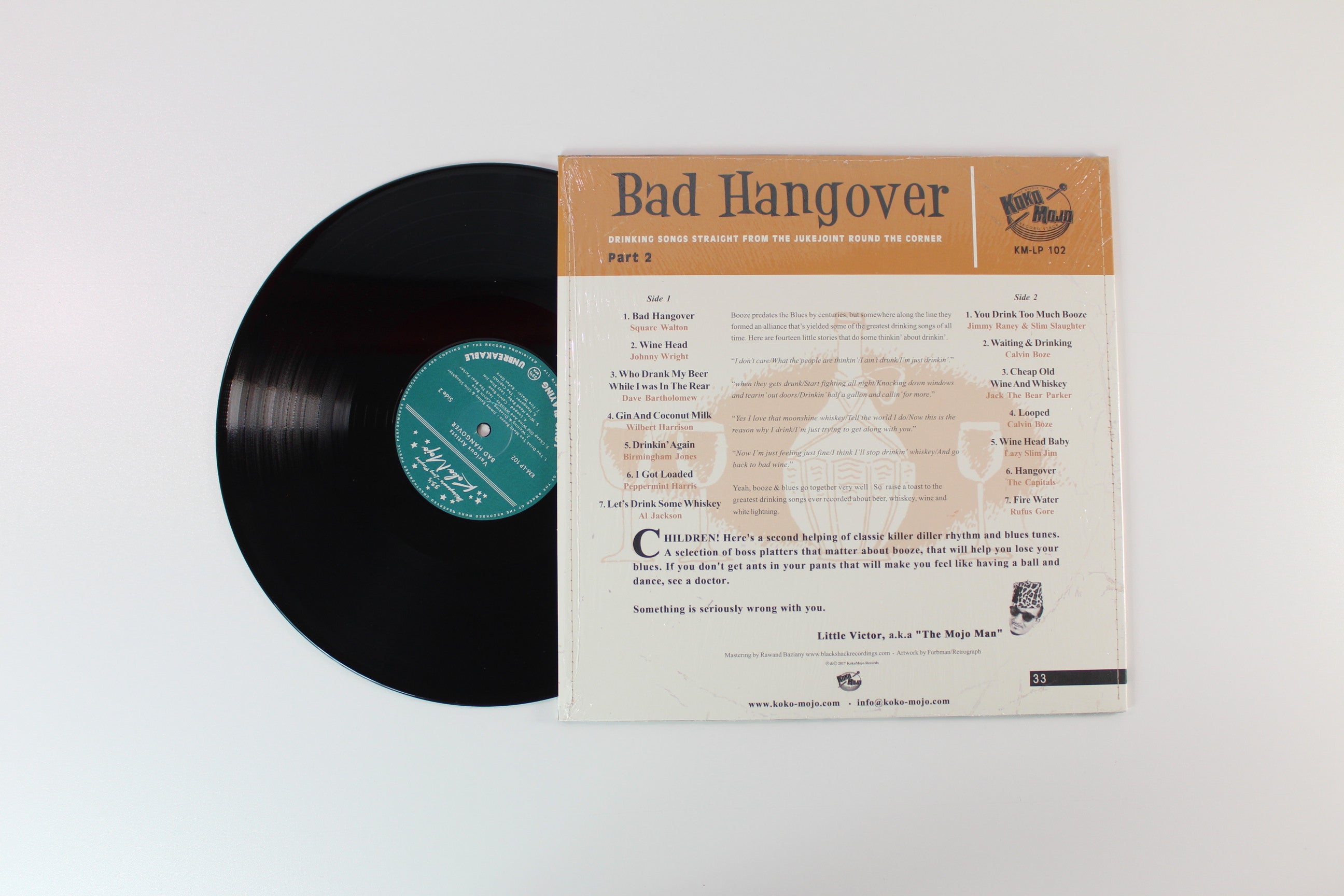 Various - Bad Hangover (Drinking Songs Straight From The Jukejoint Round The Corner Part 2) on Koko Mojo Records