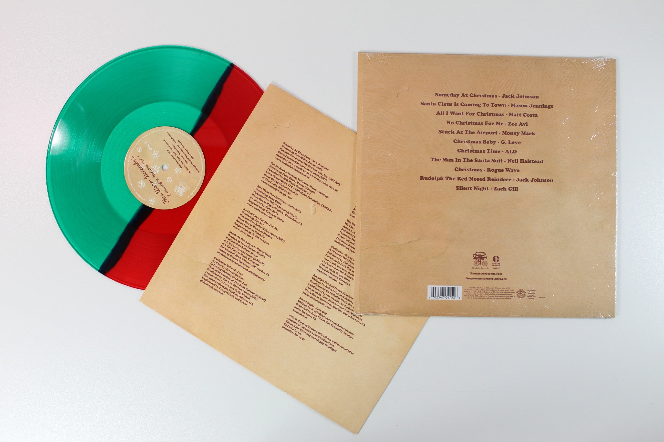 Various - This Warm December - A Brushfire Holiday Vol. 1 on Brushfire Records RSD BF 2014 Ltd Red & Green Translucent Vinyl