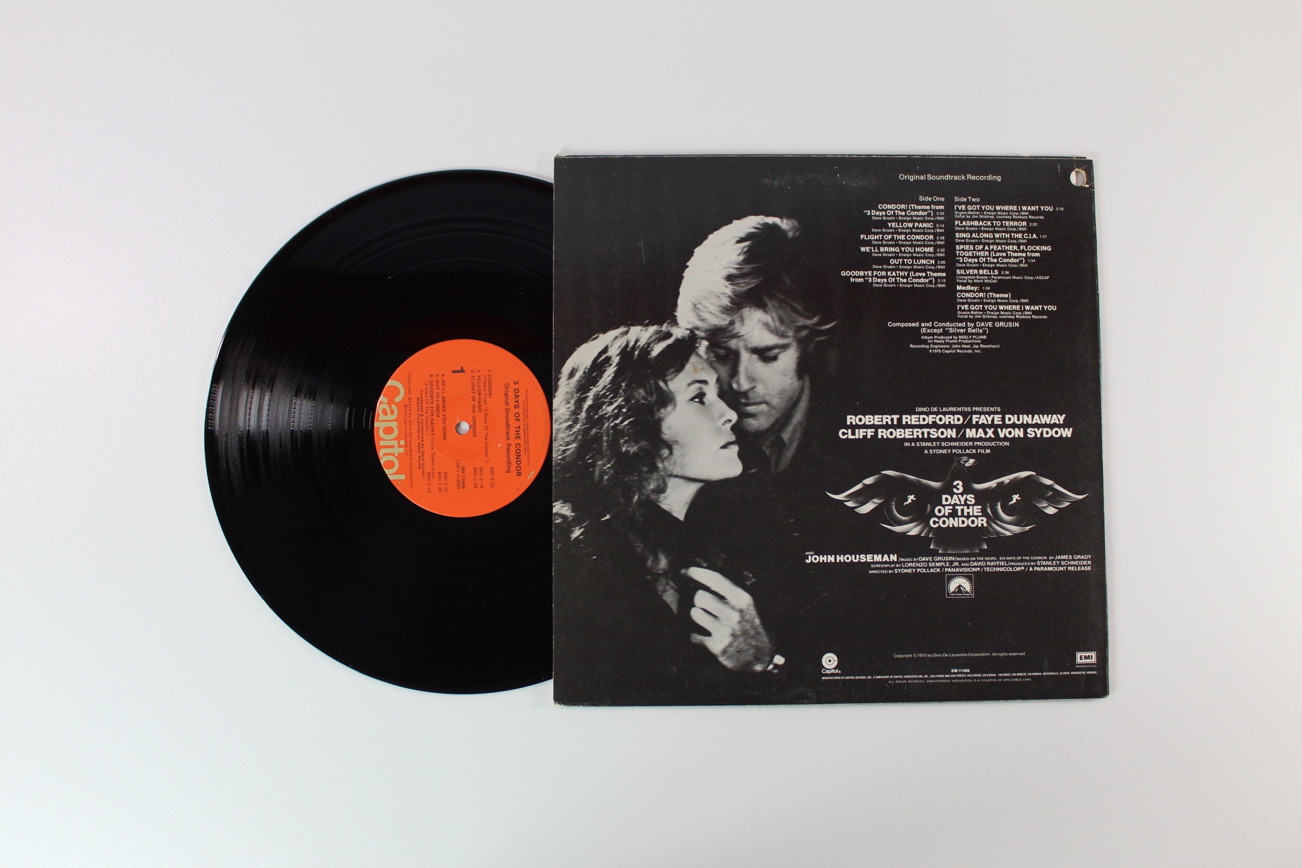 Dave Grusin - 3 Days Of The Condor (Original Soundtrack Recording) on Capitol Records