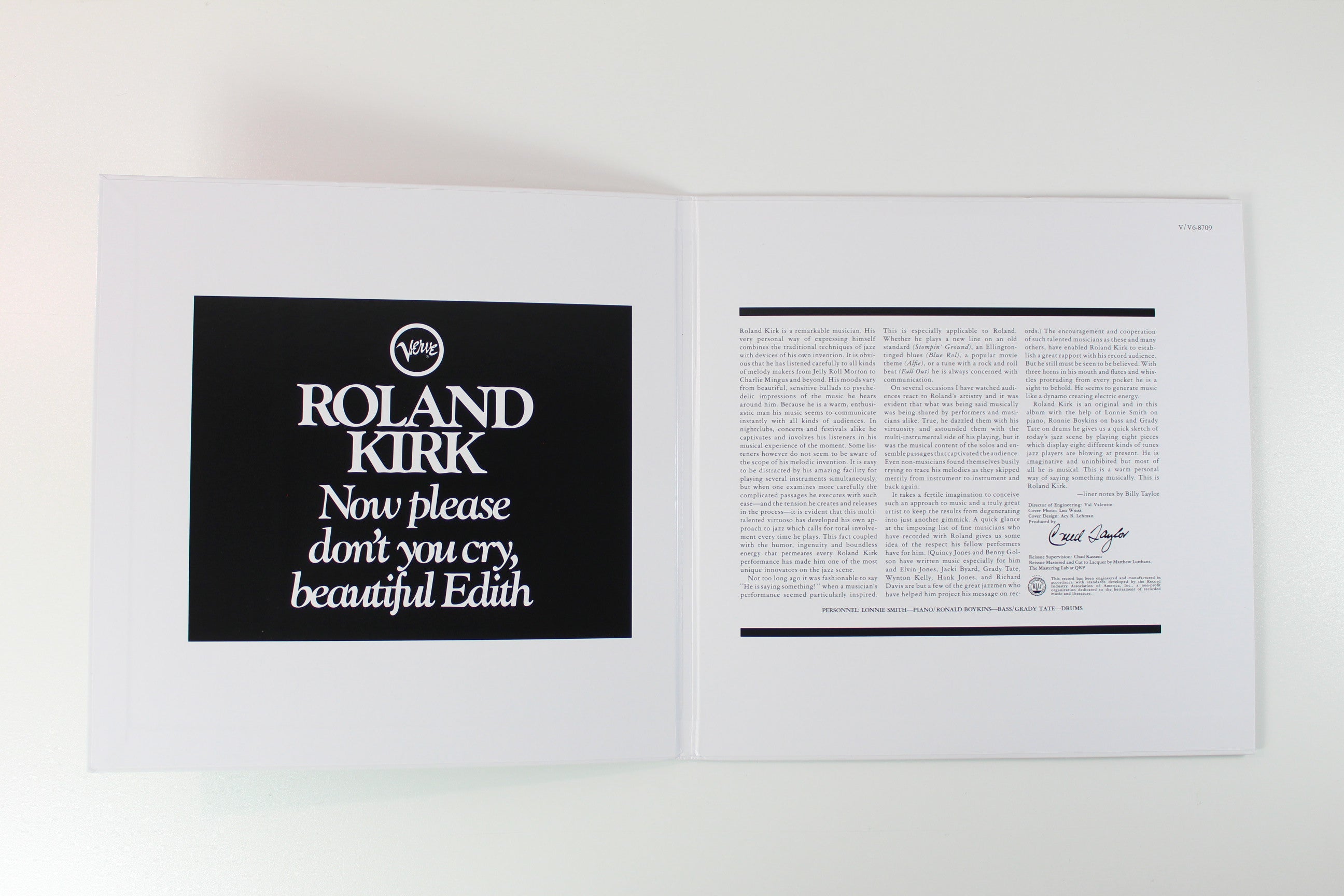 Roland Kirk - Now Please Don't You Cry, Beautiful Edith on Verve Records Acoustic Sounds Series Reissue