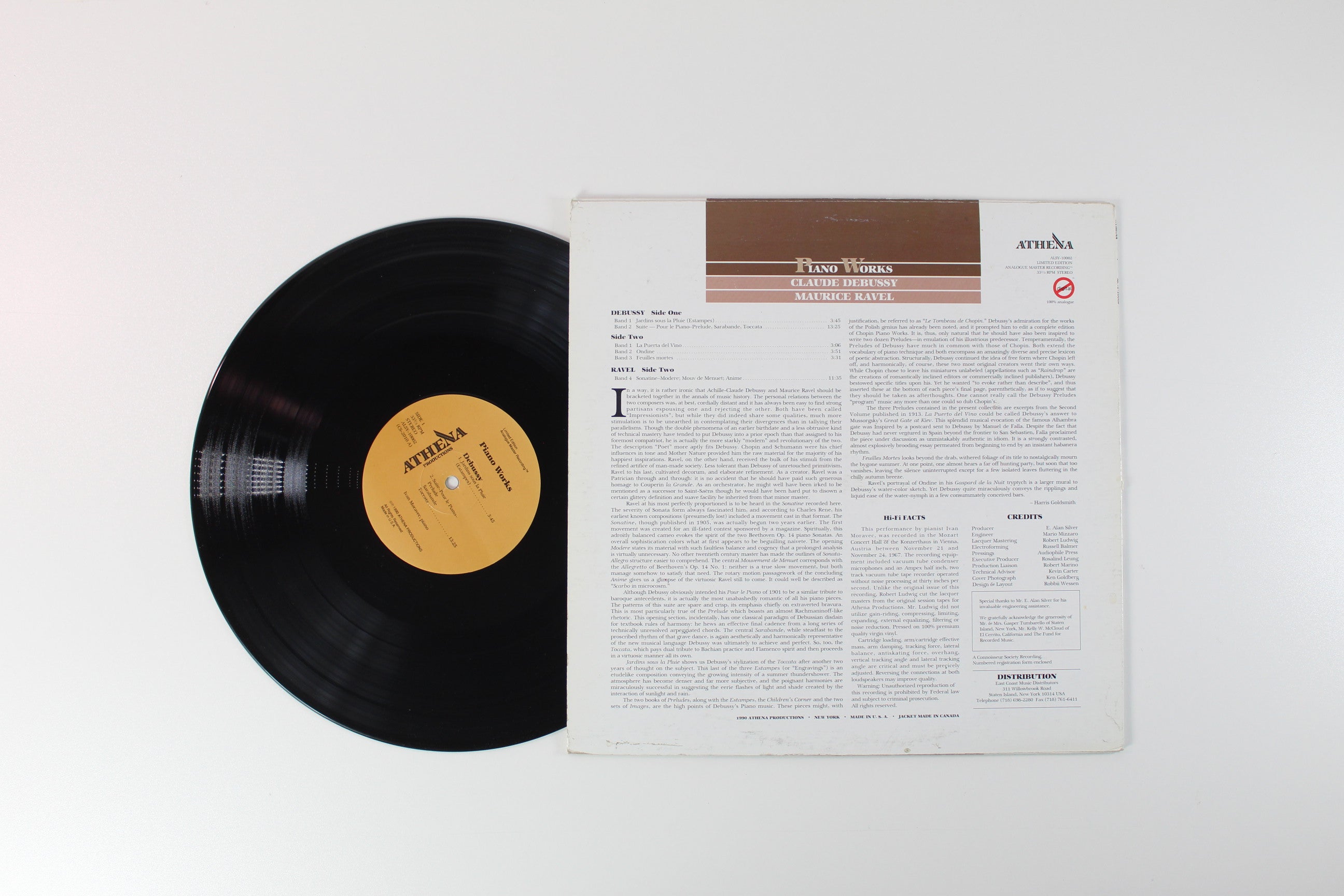 Claude Debussy / Maurice Ravel / Ivan Moravec - Piano Works on Athena reissue