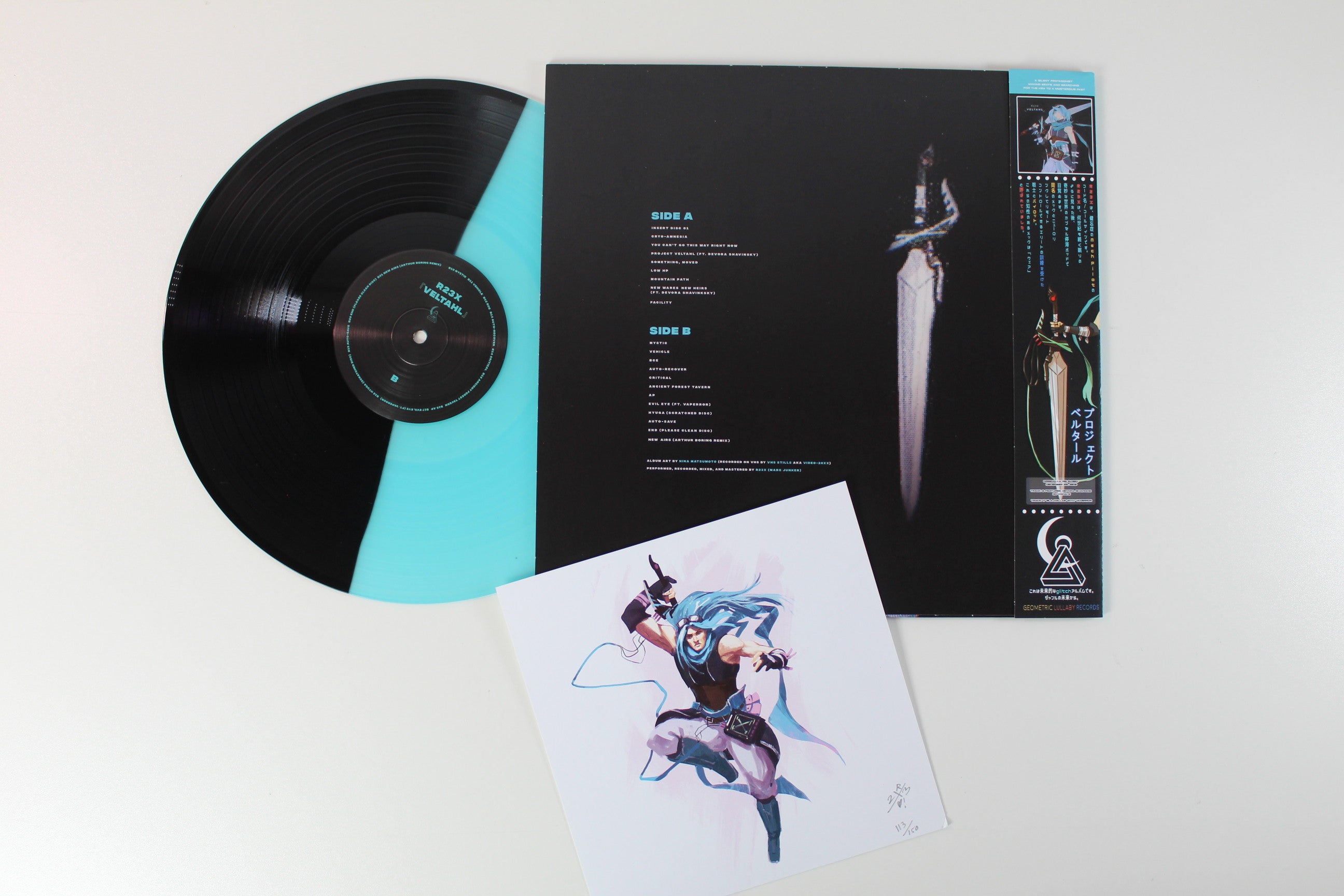 R23X - VELTAHL on Geometric Lullaby Ltd. Black & Blue Split Vinyl