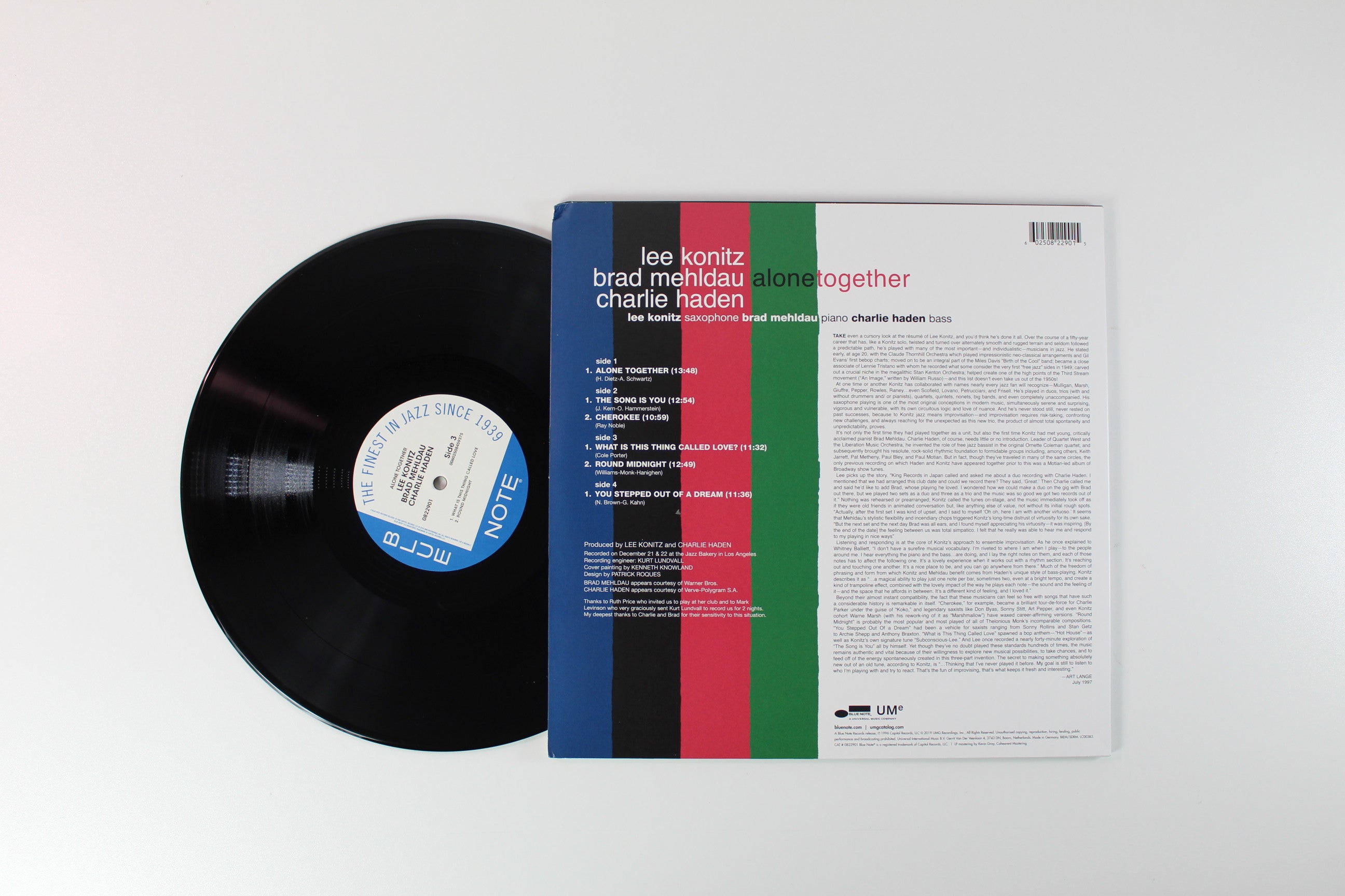 Lee Konitz, Brad Mehldau, Charlie Haden - Alone Together on Blue Note 80 Vinyl Reissue Series