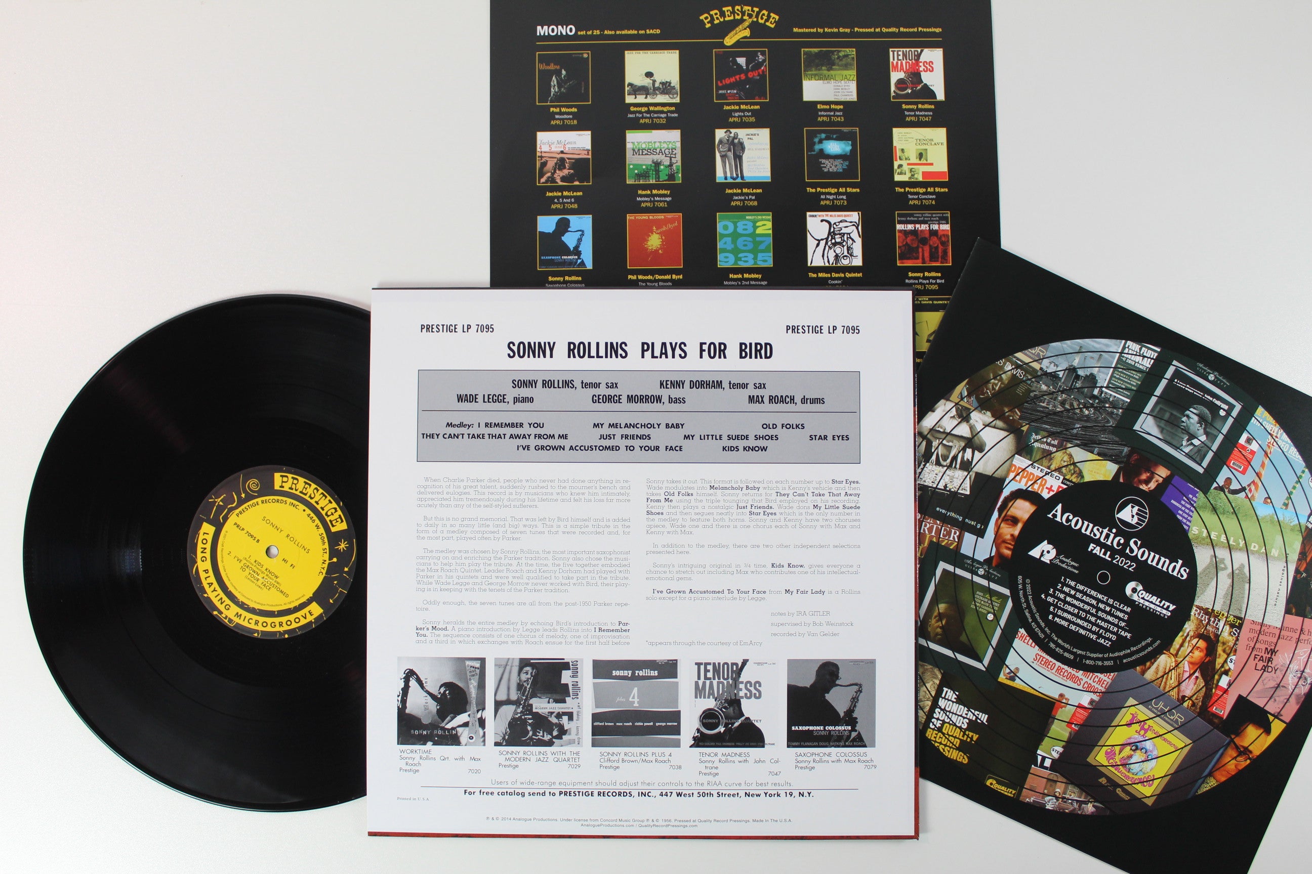 Sonny Rollins Quintet - Rollins Plays For Bird Reissue on Analogue Productions
