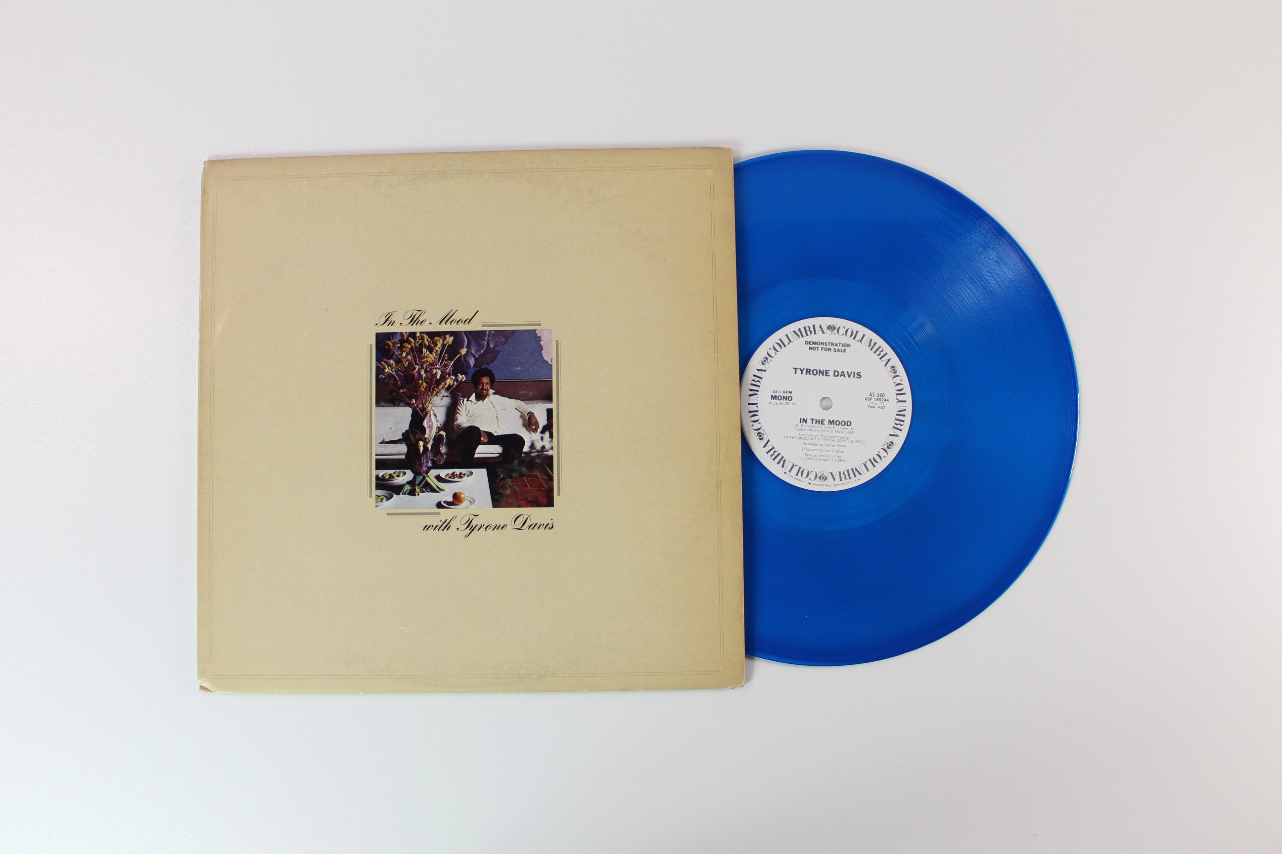 Tyrone Davis - In The Mood on Columbia - Promo Blue 12" Single