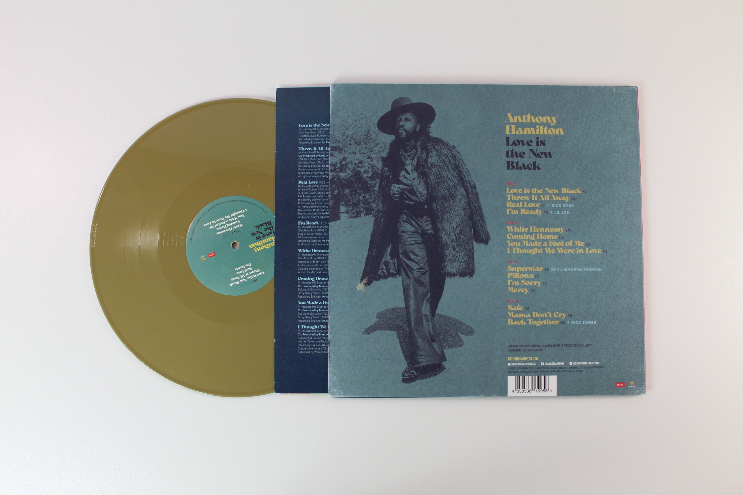 Anthony Hamilton - Love Is The New Black on BMG - Gold Vinyl