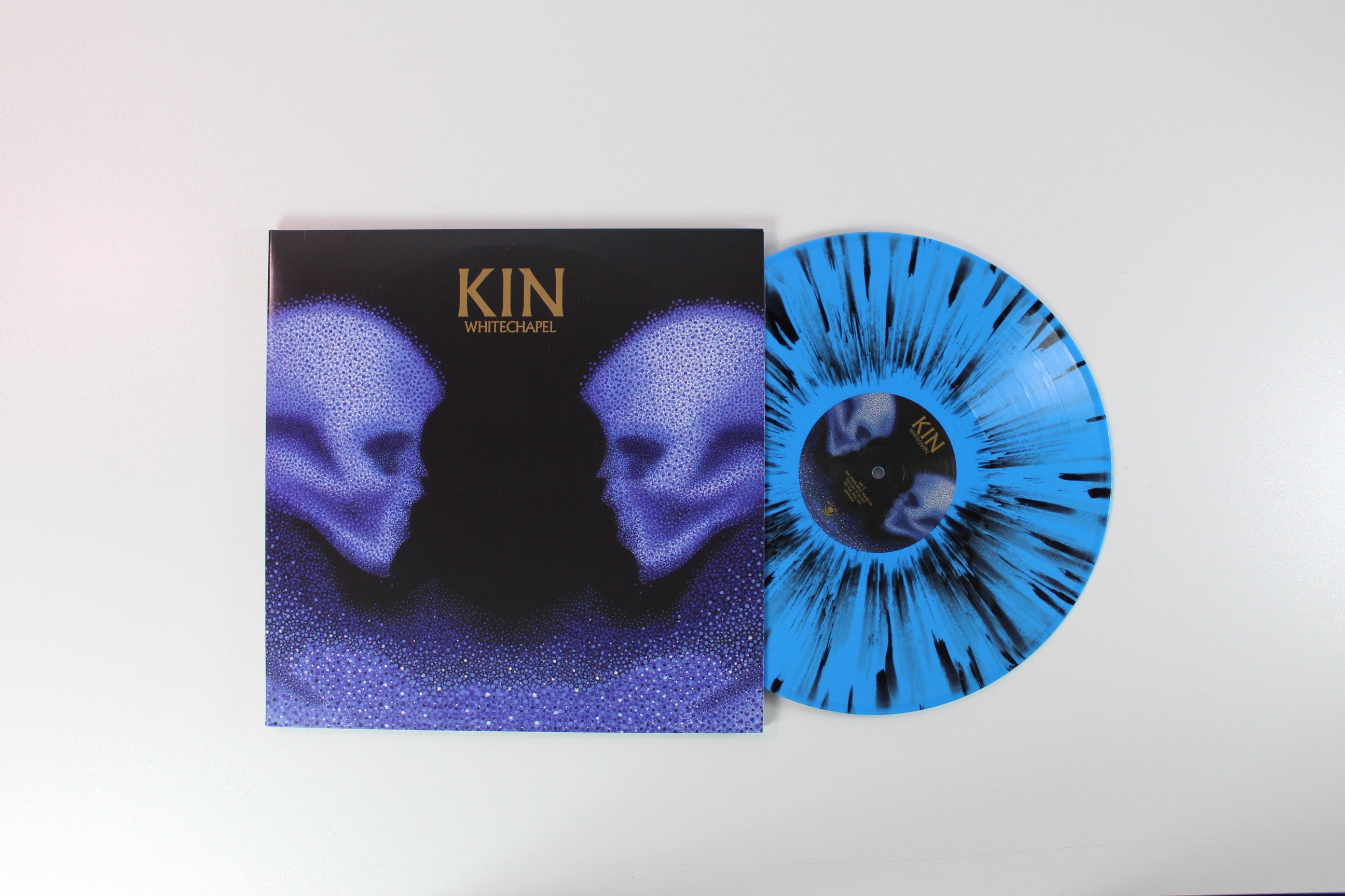 Whitechapel - Kin on Metal Blade Blue With Black Splatter