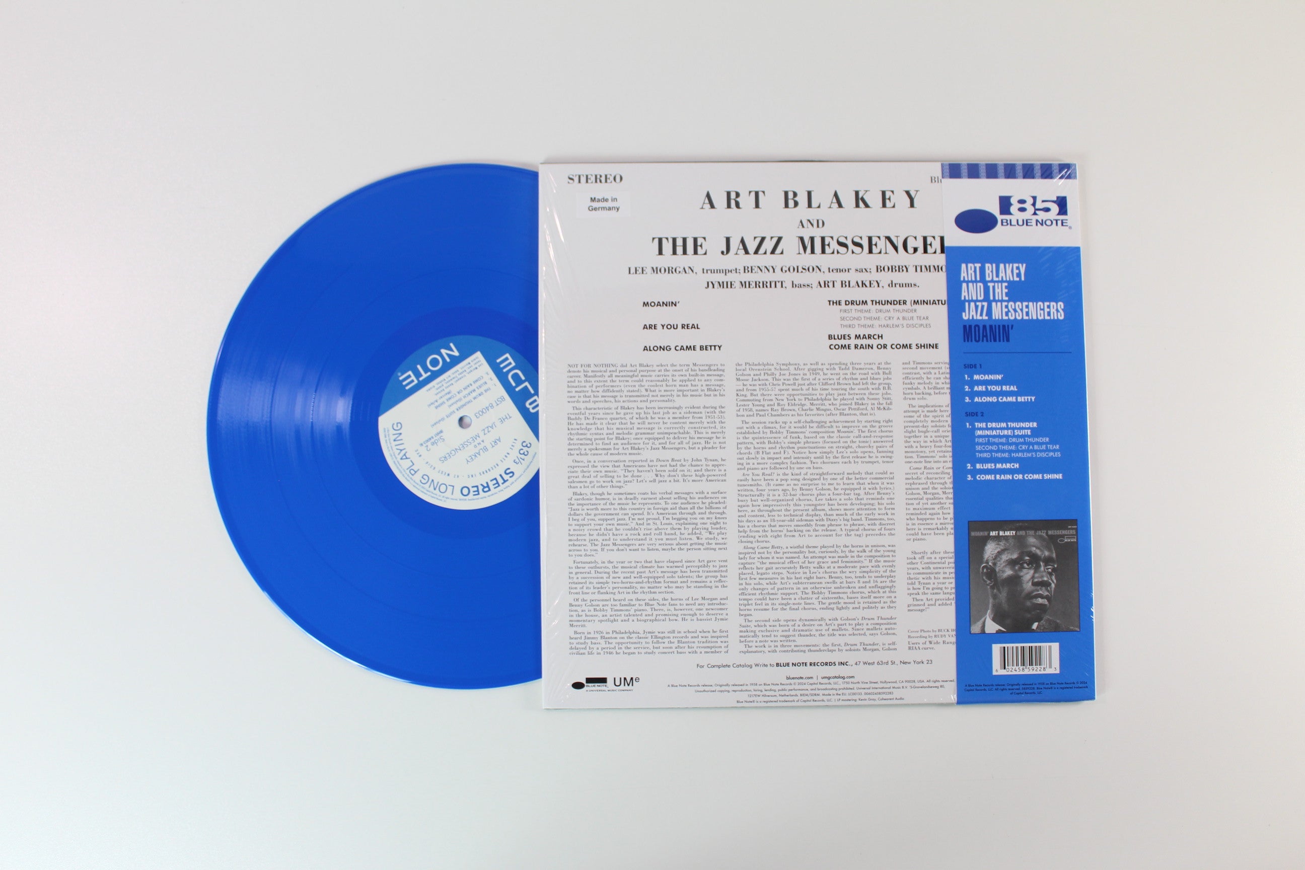 Art Blakey & The Jazz Messengers - Moanin' Ltd. Blue Vinyl Reissue on Blue Note