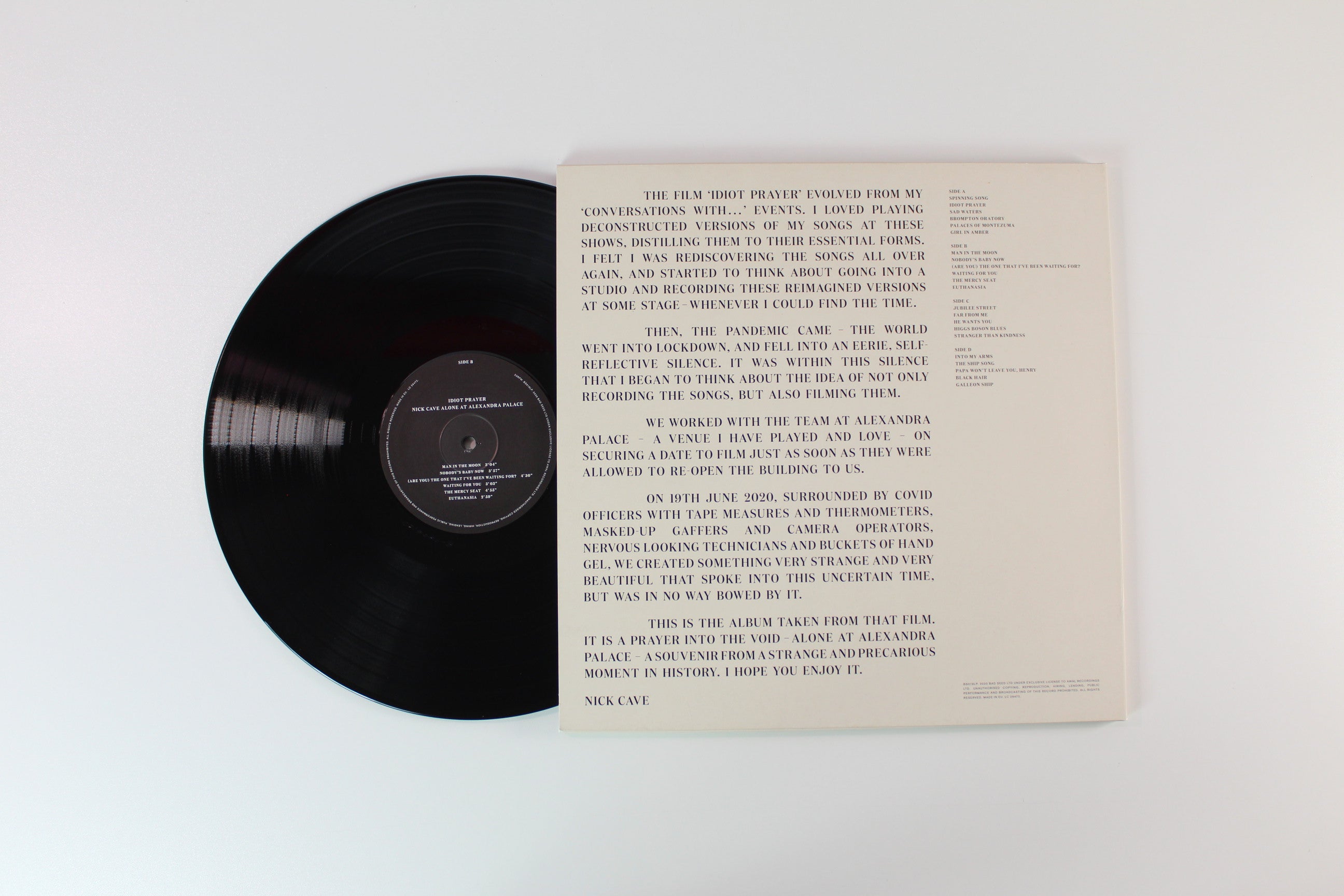 Nick Cave - Idiot Prayer (Nick Cave Alone At Alexandra Palace) on Bad Seed Ltd.