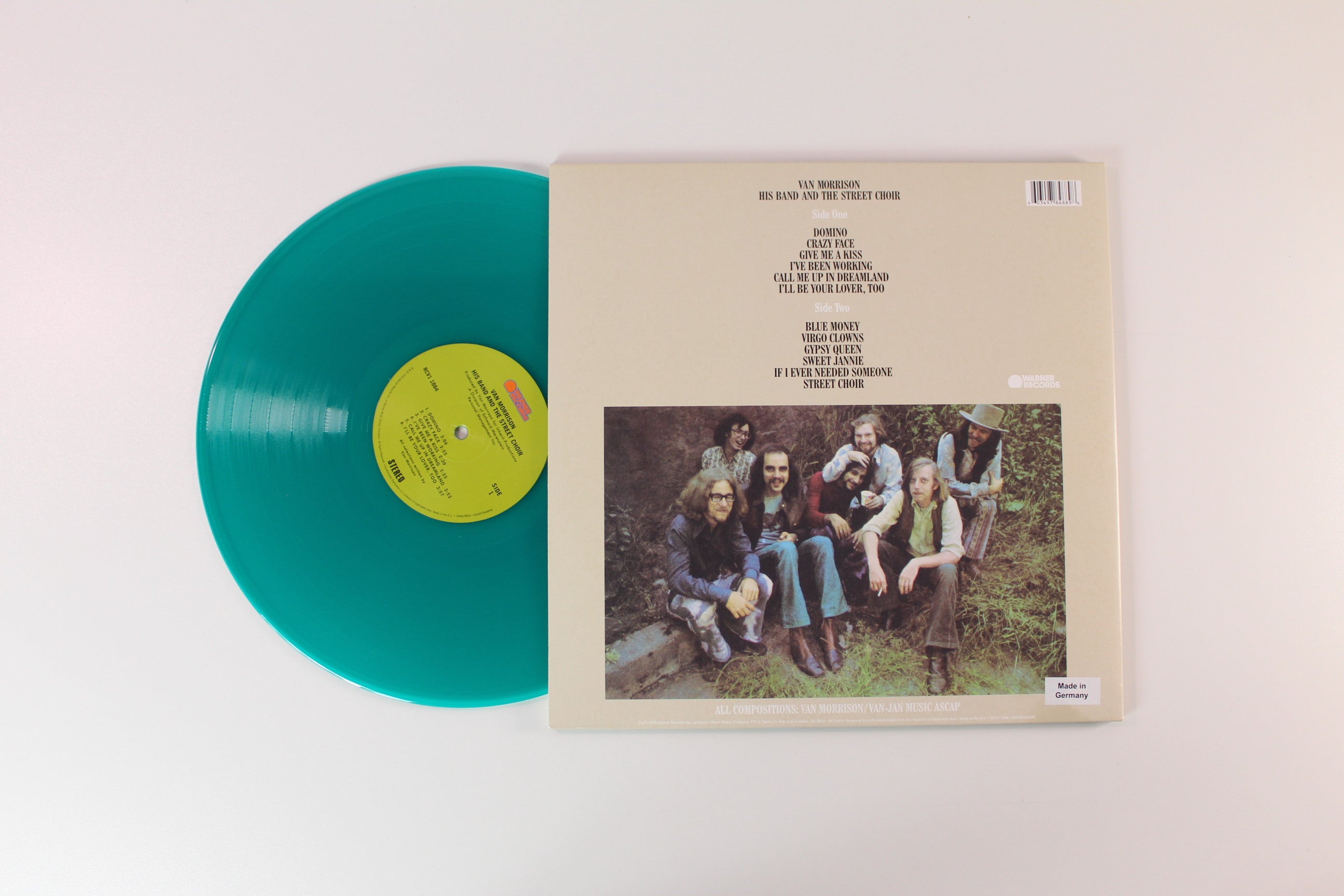 Van Morrison - His Band And The Street Choir Ltd. Reissue Turquoise Vinyl on Warner Records