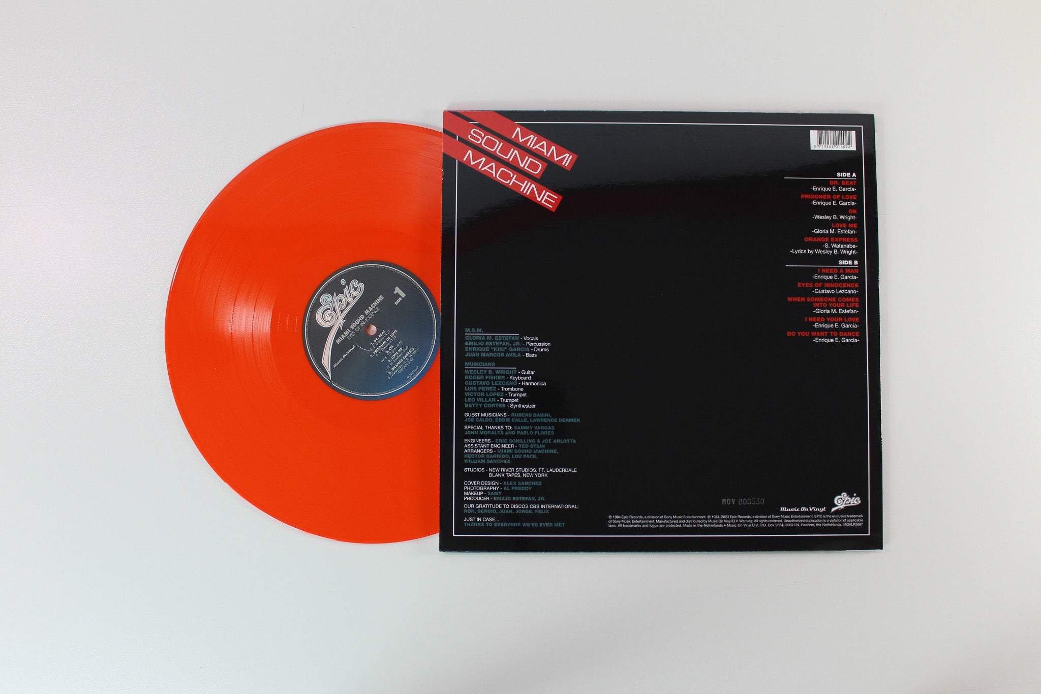 Miami Sound Machine - Eyes Of Innocence on Music on Vinyl Ltd Numbered Orange Vinyl Reissue