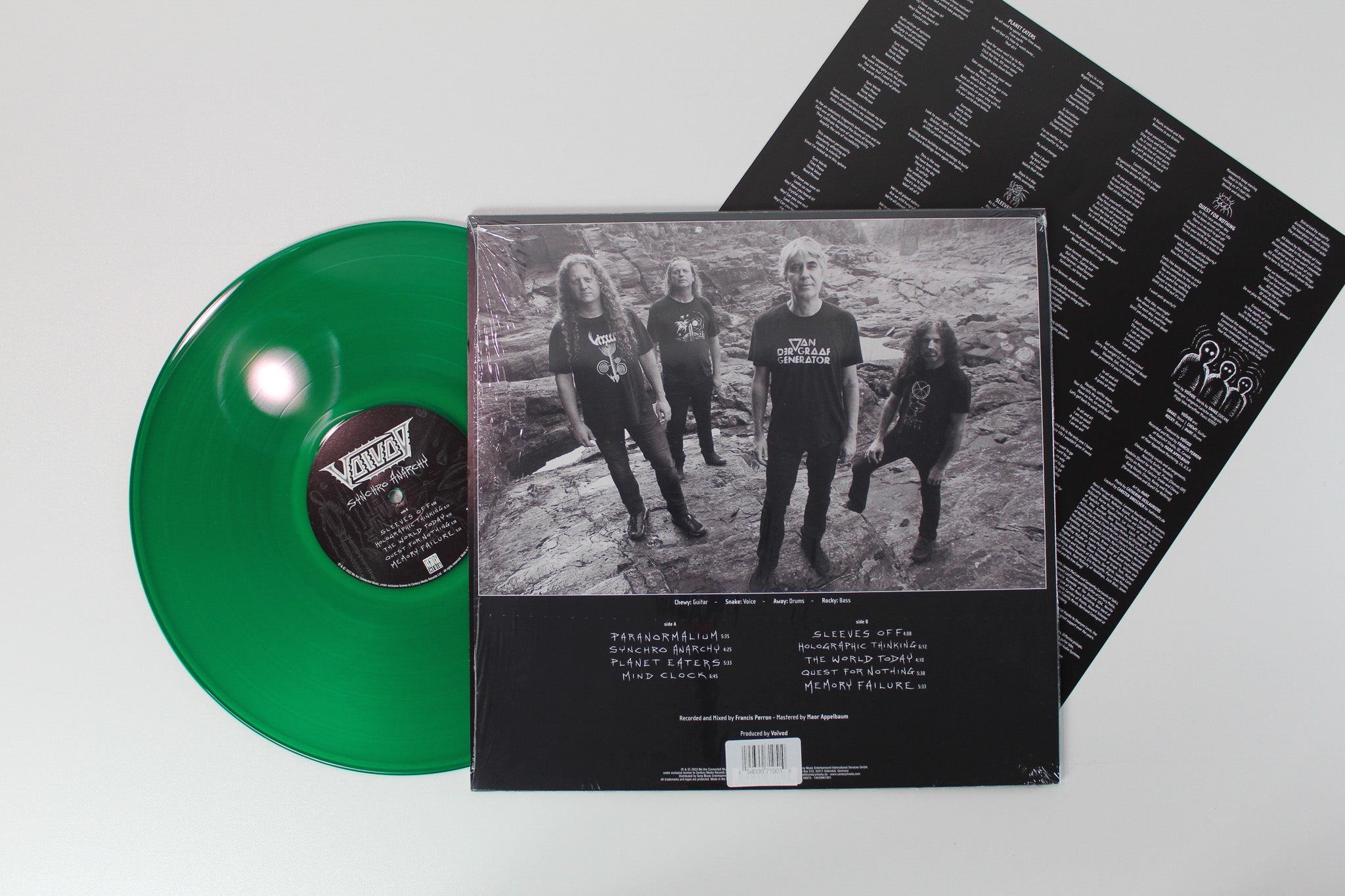 Voïvod - Synchro Anarchy on Century Media Ltd. Transparent Green Vinyl