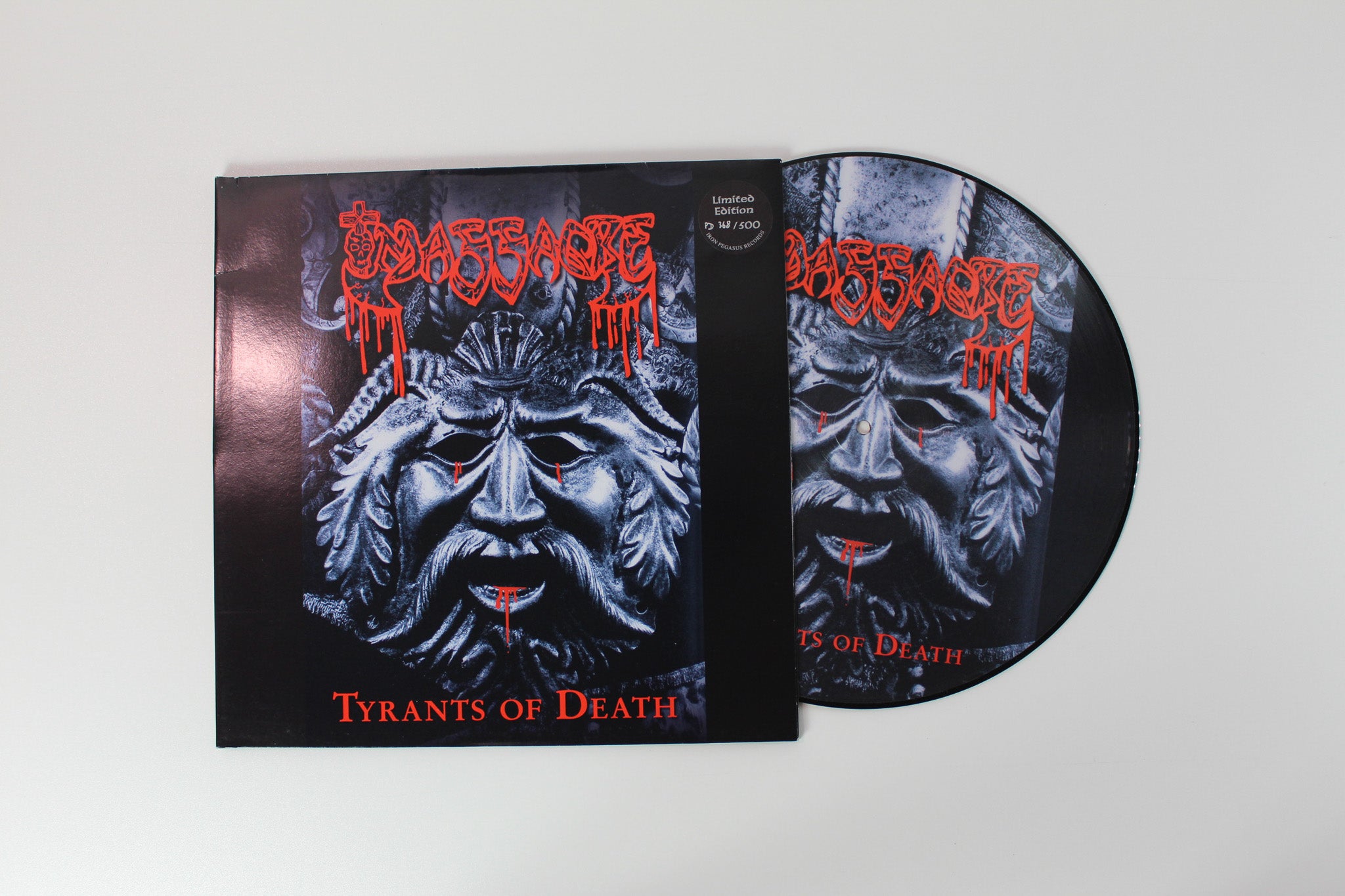 Massacre - Tyrants Of Death on Iron Pegasus Records Ltd. Picture Disc