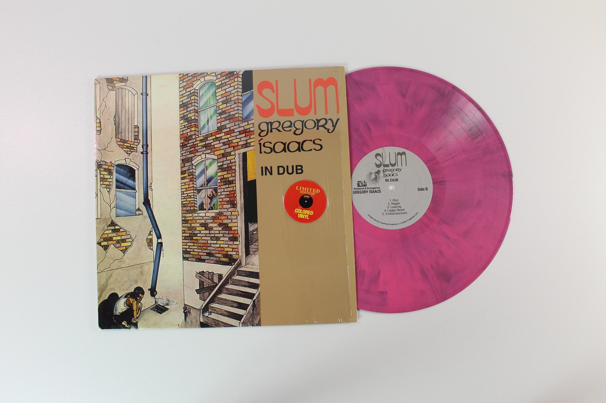 Gregory Isaacs - Slum In Dub on Tad's Record - Pink Vinyl Reissue