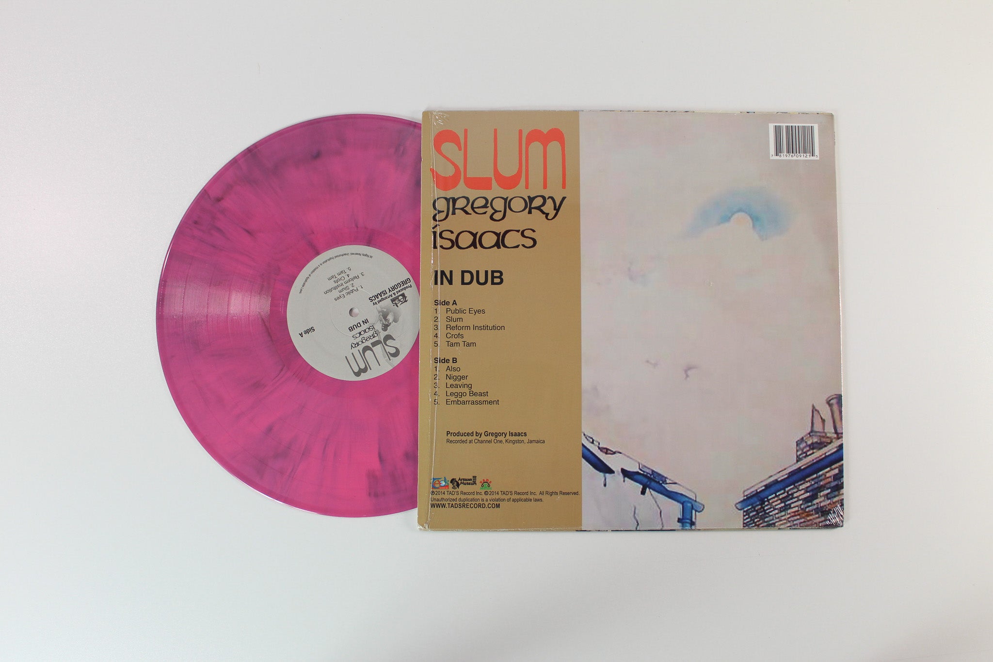 Gregory Isaacs - Slum In Dub on Tad's Record - Pink Vinyl Reissue