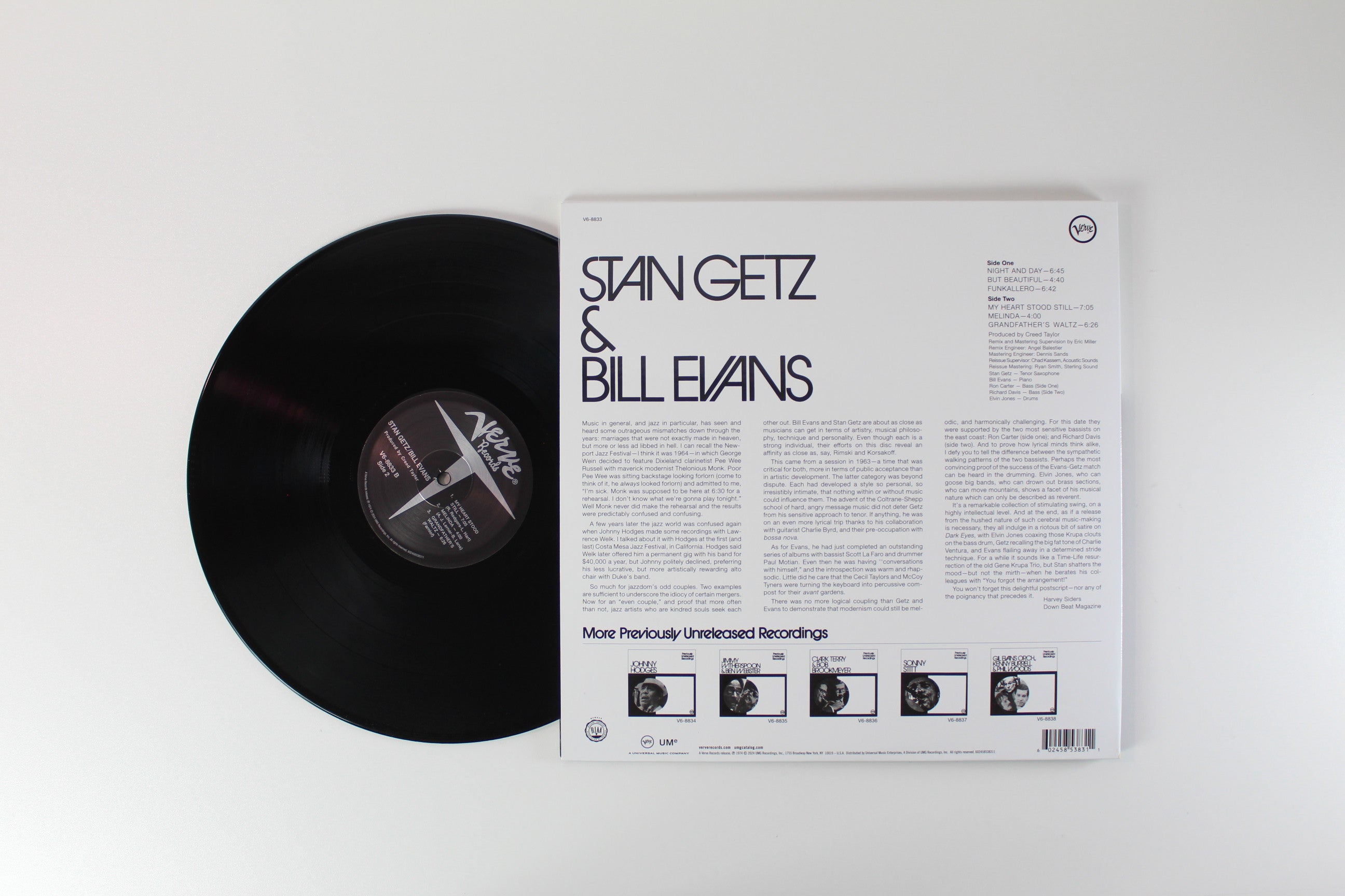 Stan Getz & Bill Evans - Previously Unreleased Recordings on Verve Records Acoustic Sounds Series Reissue