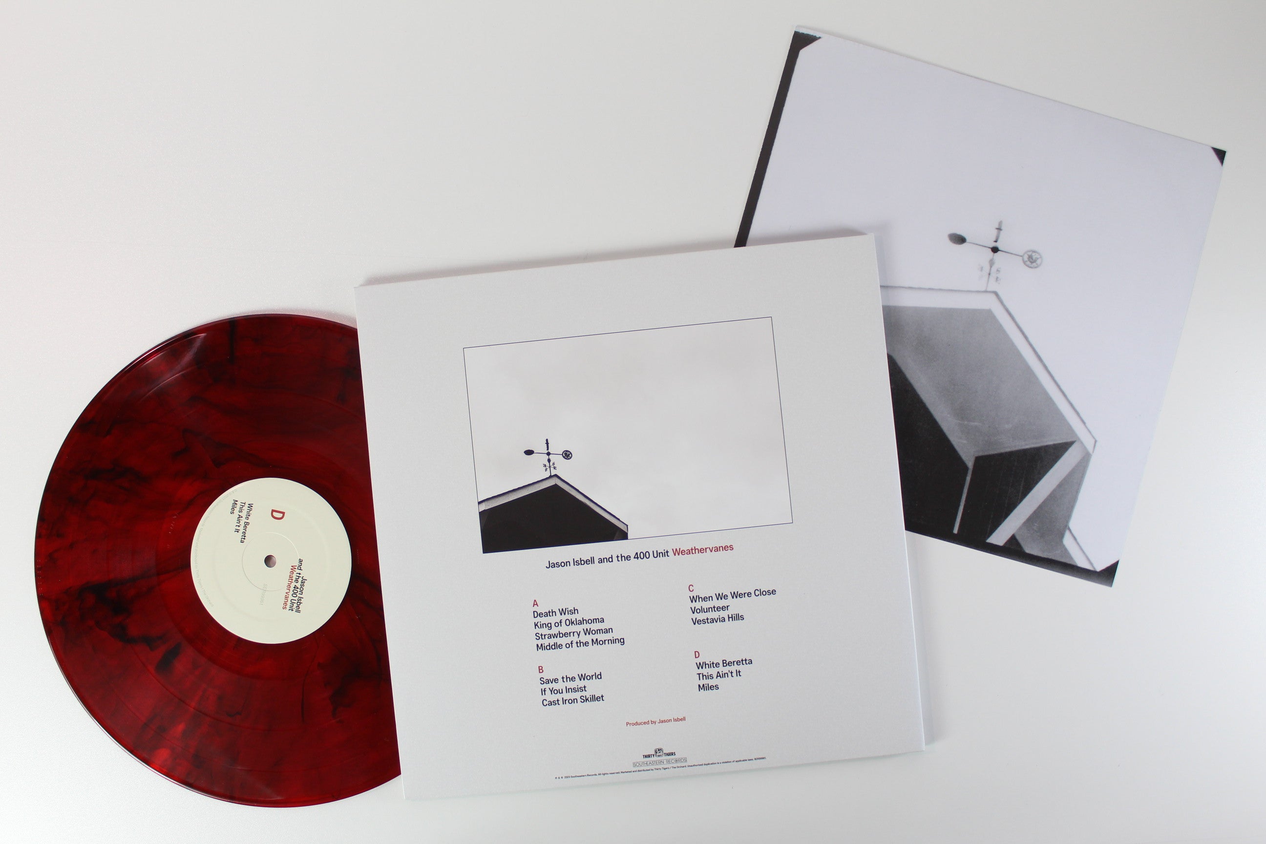 Jason Isbell And The 400 Unit - Weathervanes on Thirty Tigers/Southeastern Records Ltd. Red Translucent w/ Black Swirl