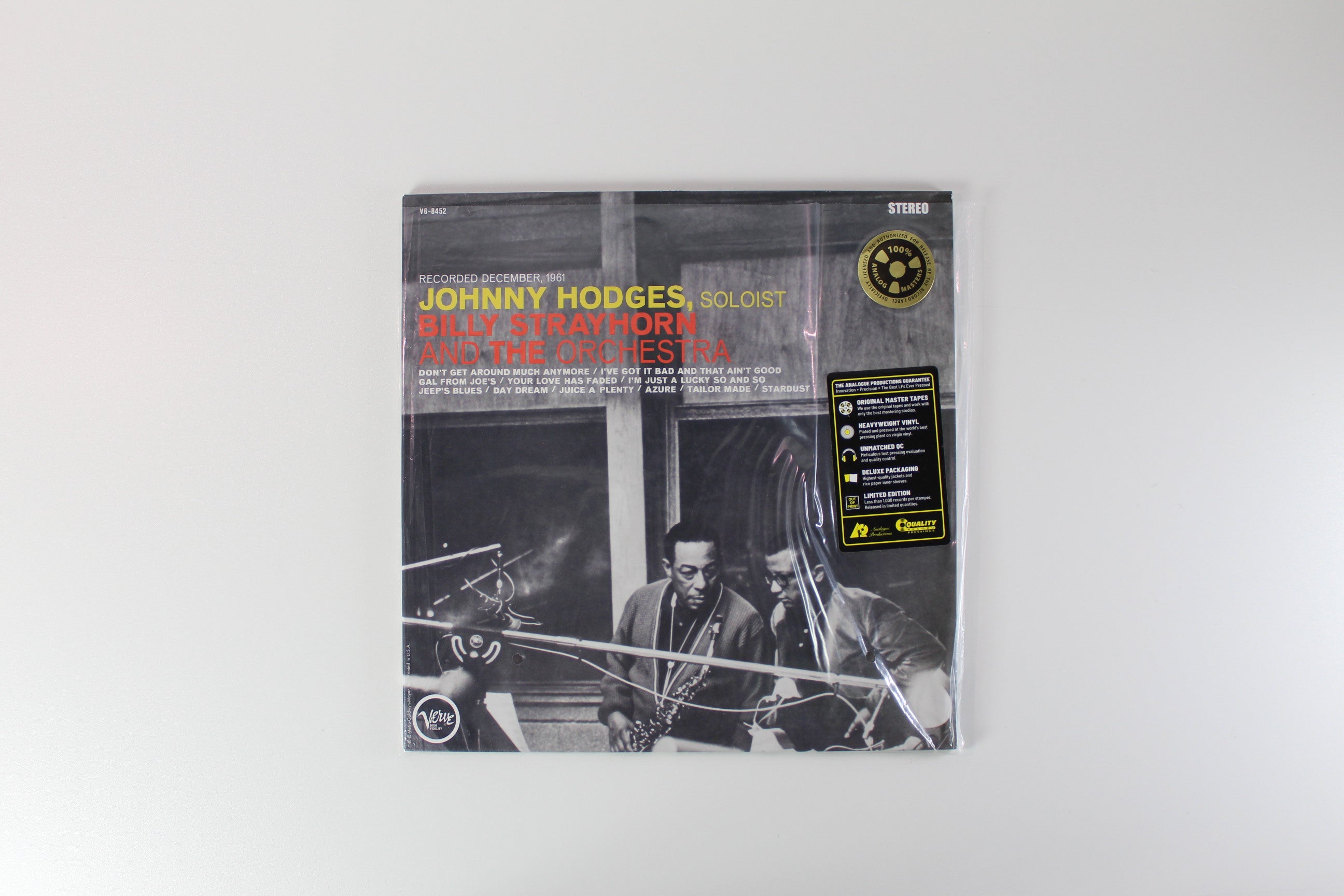 Johnny Hodges & Billy Strayhorn - Johnny Hodges With Billy Strayhorn And The Orchestra on Analogue Productions Verve Reissues