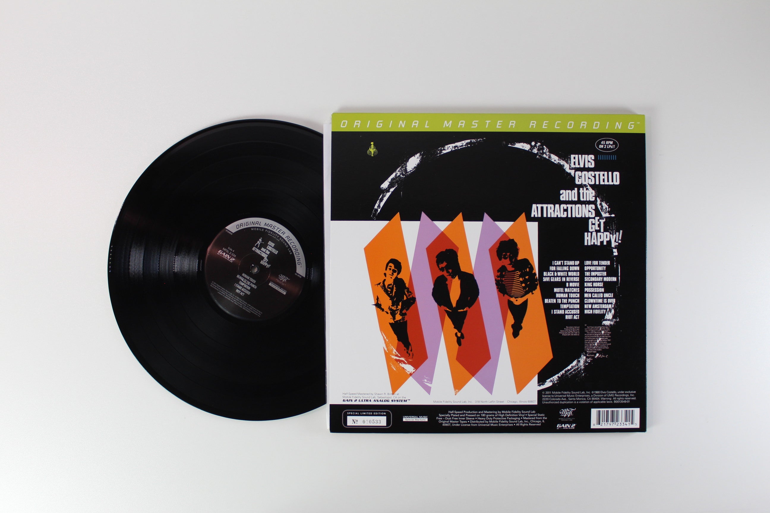 Elvis Costello & The Attractions - Get Happy!! on Mobile Fidelity Sound Lab Ltd. Numbered Reissue