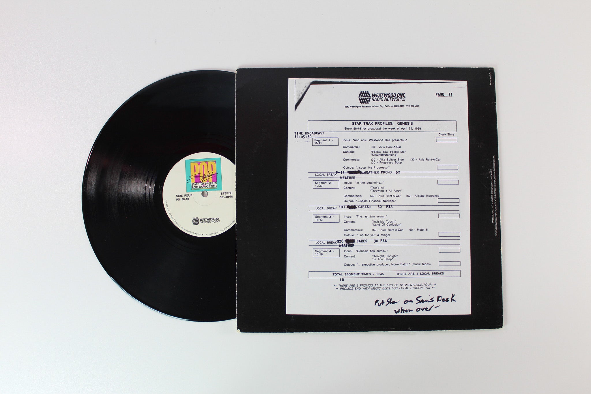 Genesis - Westwood One StarTrak Profiles Radio Broadcast LP
