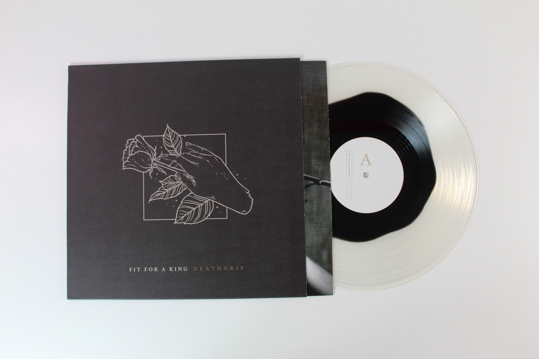 Fit For A King - Deathgrip on Solid State Ltd Black Inside Clear Vinyl Reissue